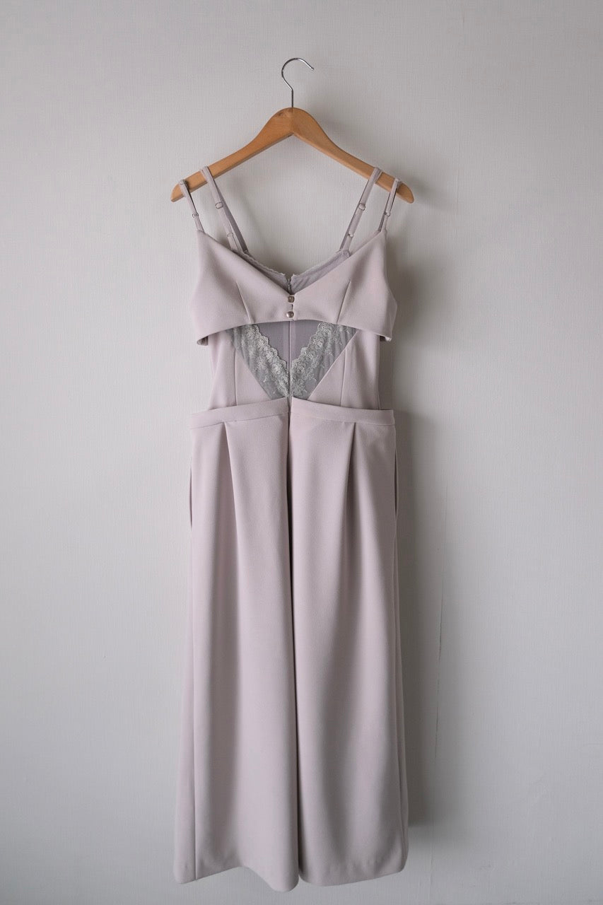 layered bra jersey cami one-piece Ash gray【Delivery in February 2026】