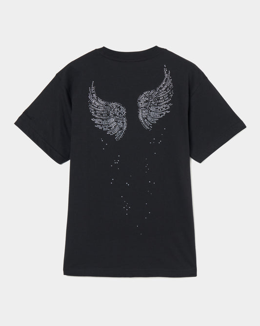 melt wing T-shirt Black 【stock】