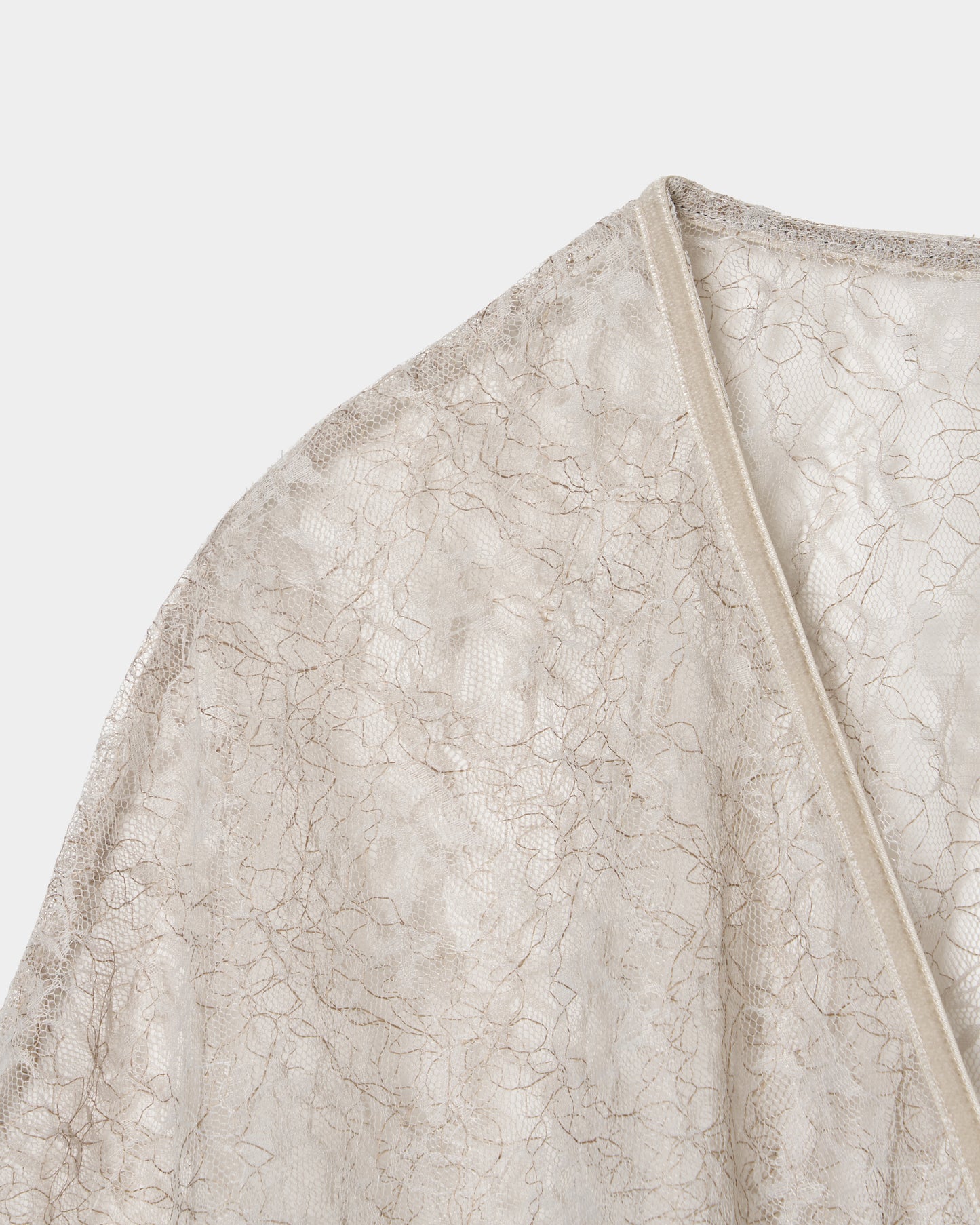 flower lace velvet ribbon cape Gray【Delivery in November 2025】
