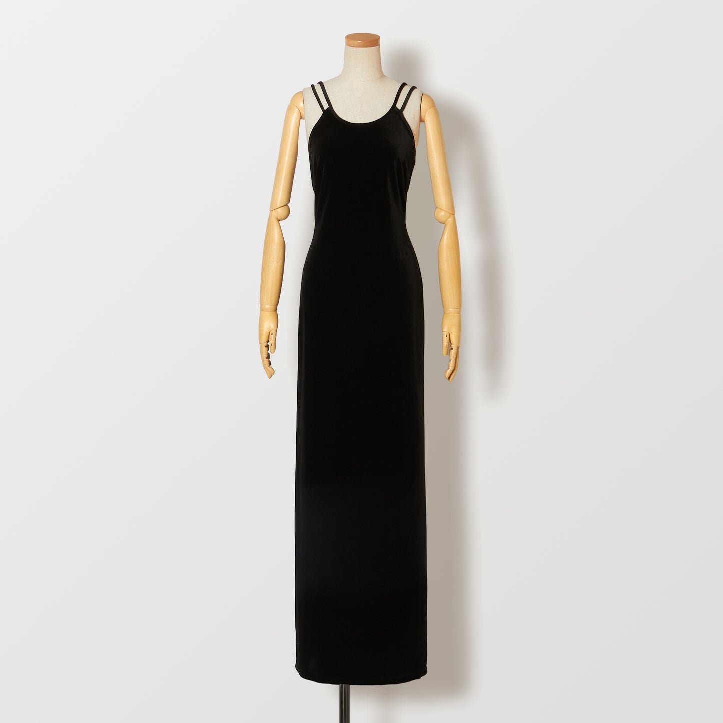 velour cami-onepiece Black【Stock】