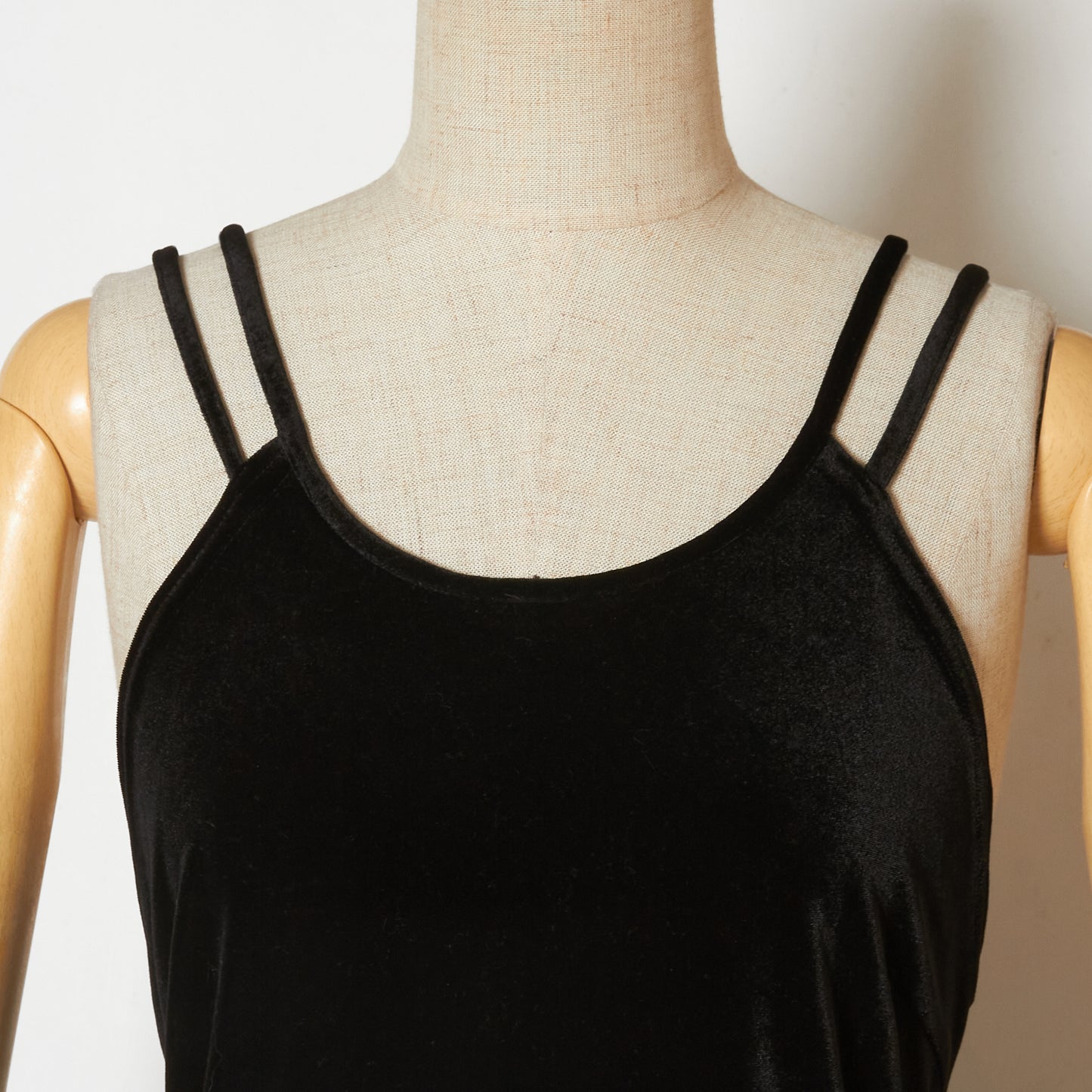 velour cami-onepiece Black【Stock】