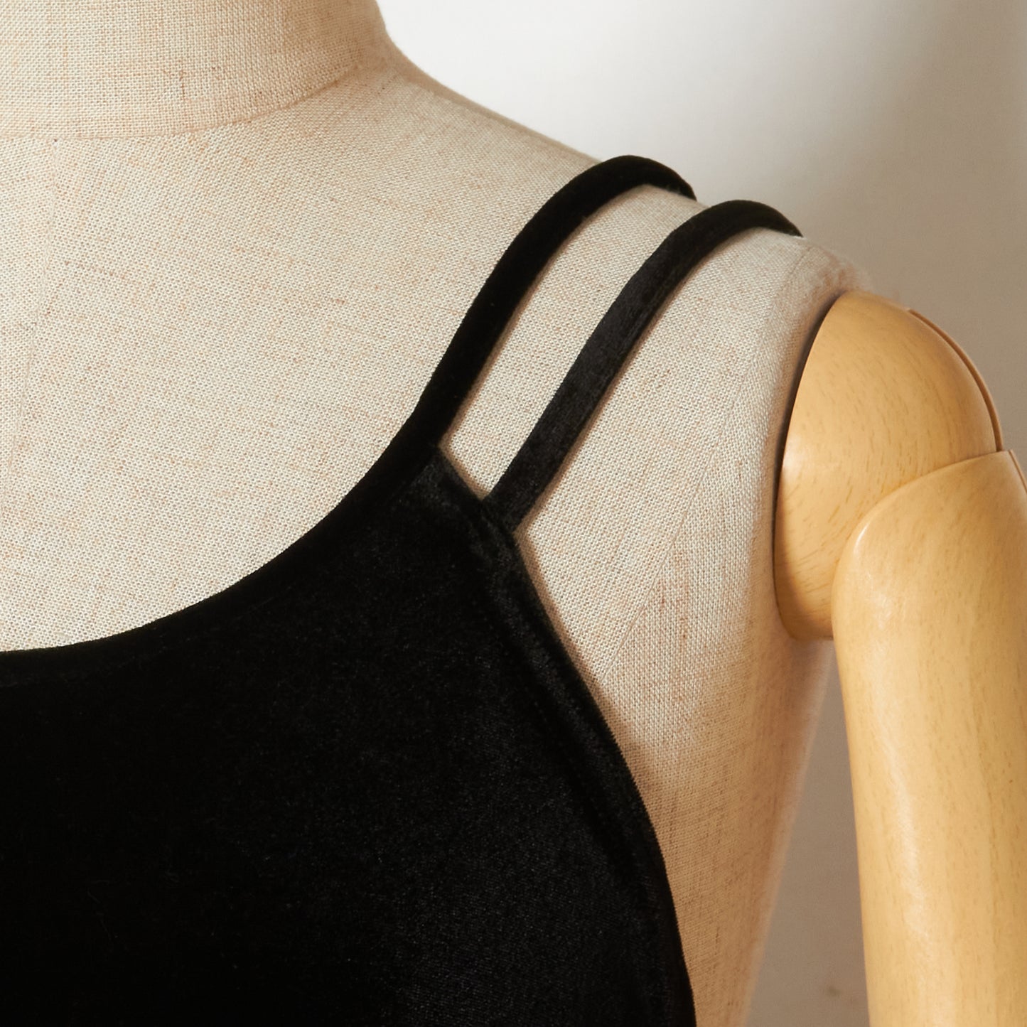 velour cami-onepiece Black【Stock】
