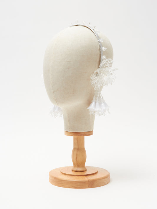 flower fringe clear hair band 【Delivery in July 2024】