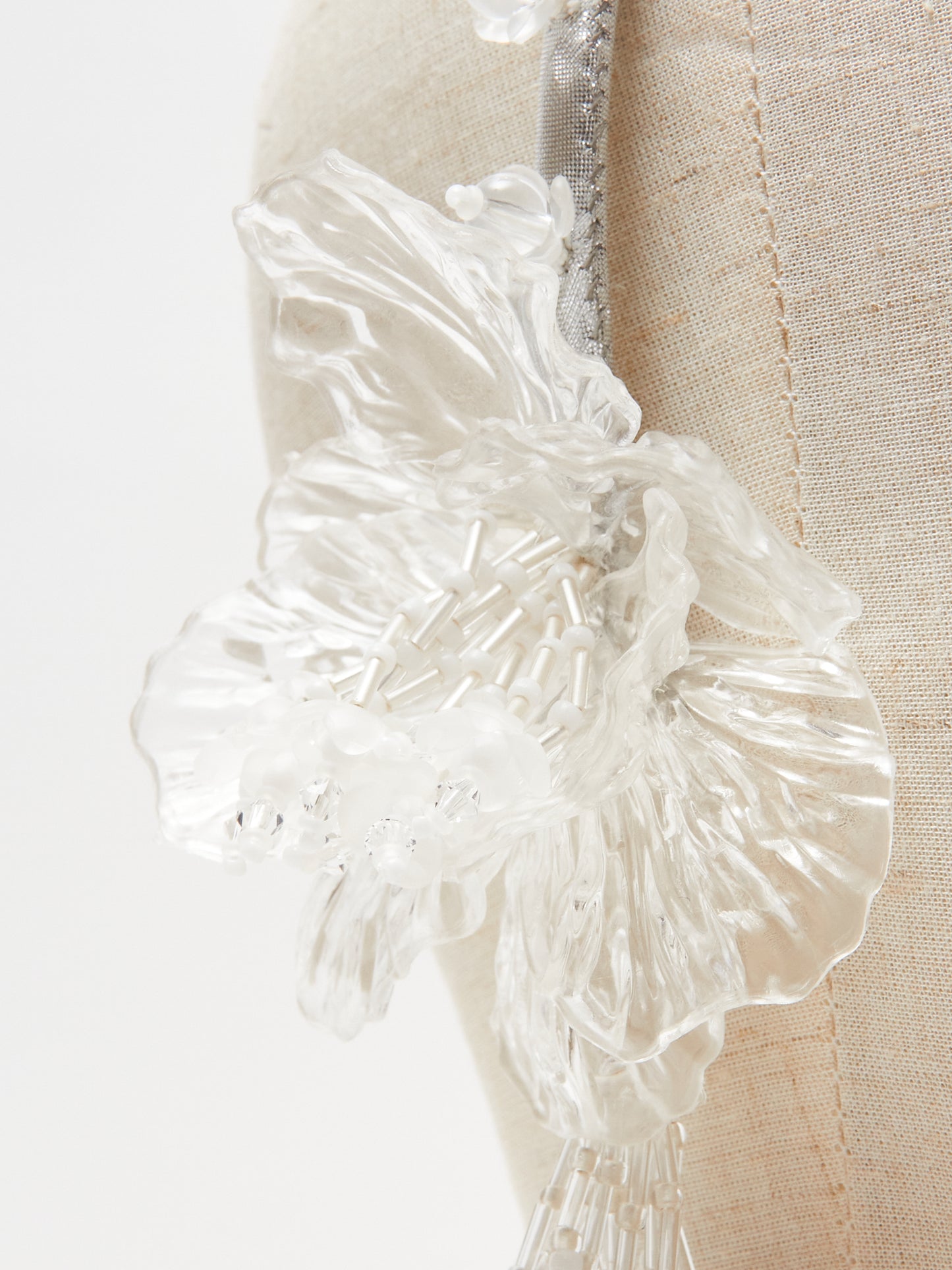 flower fringe clear hair band 【Delivery in July 2024】