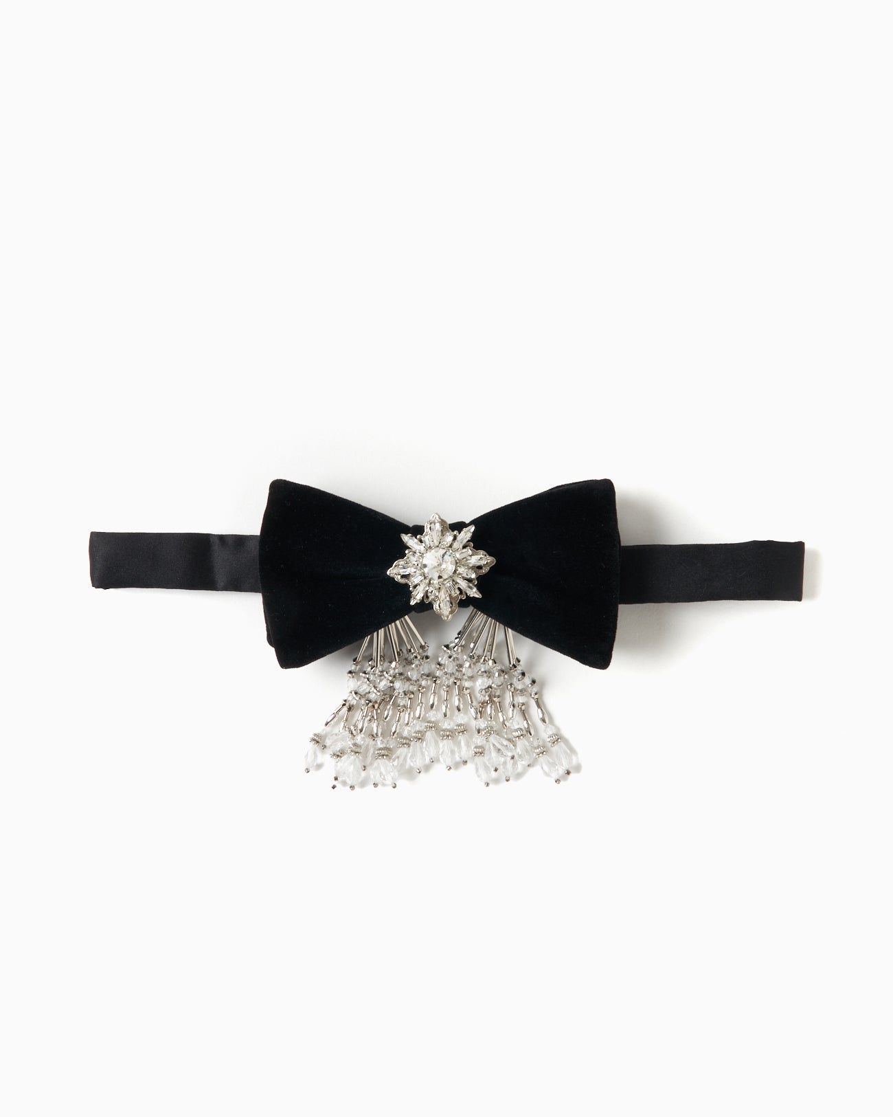 crystal bijou velvet bowtie【Delivery in March 2025】