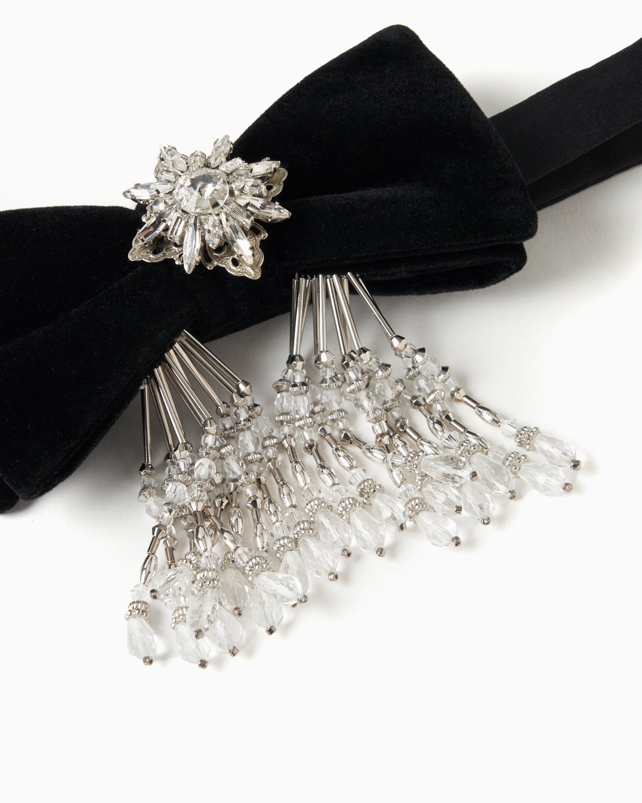 crystal bijou velvet bowtie【Delivery in March 2025】