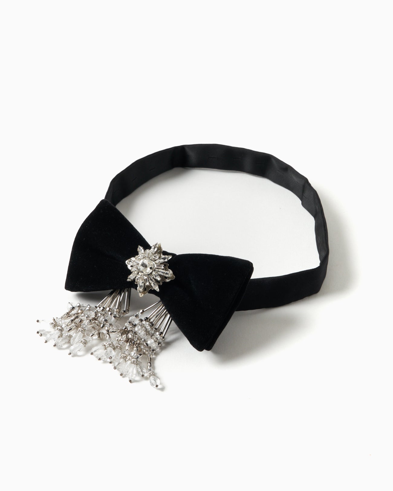 crystal bijou velvet bowtie【Delivery in March 2025】