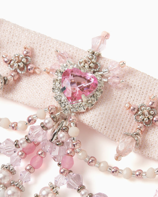 pink heart bijou choker【Delivery in October 2025】