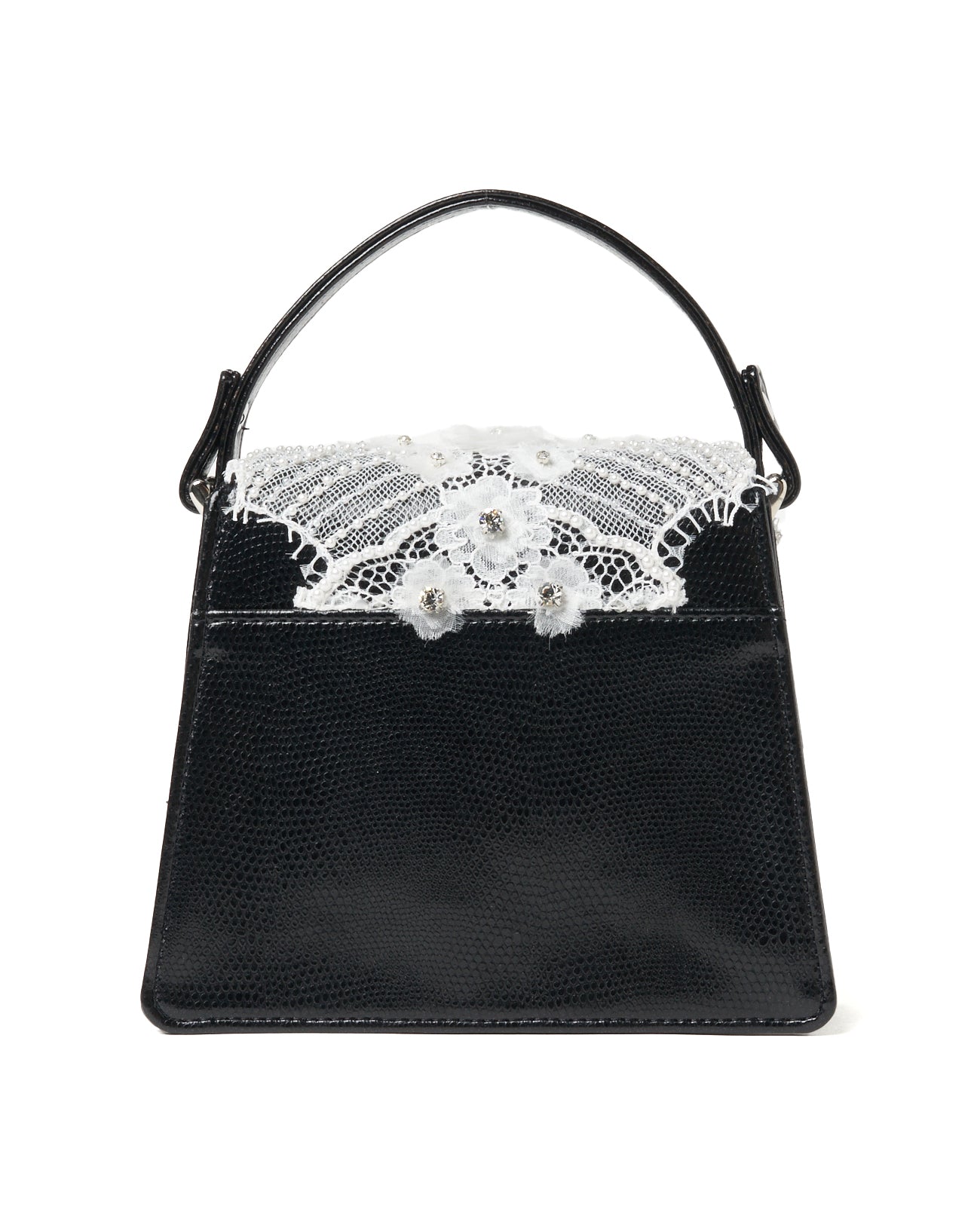 white lace crocodile mini bag【Delivery in August 2025】