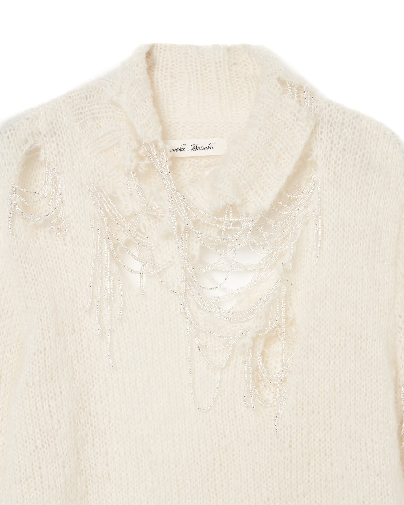 Shimmering damaged beads knit / Hard damaged【Delivery in February 2026】