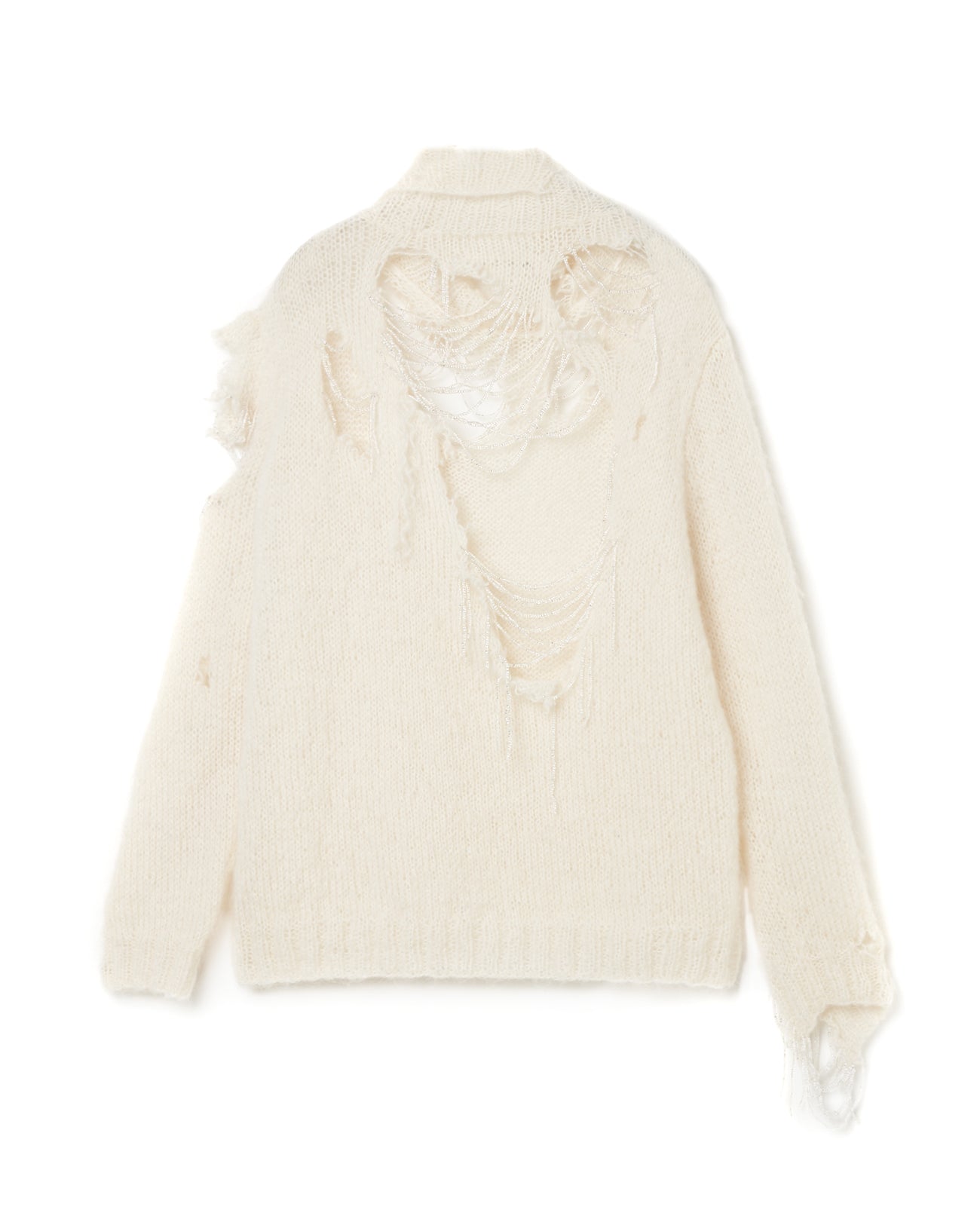 Shimmering damaged beads knit / Hard damaged【Delivery in February 2026】