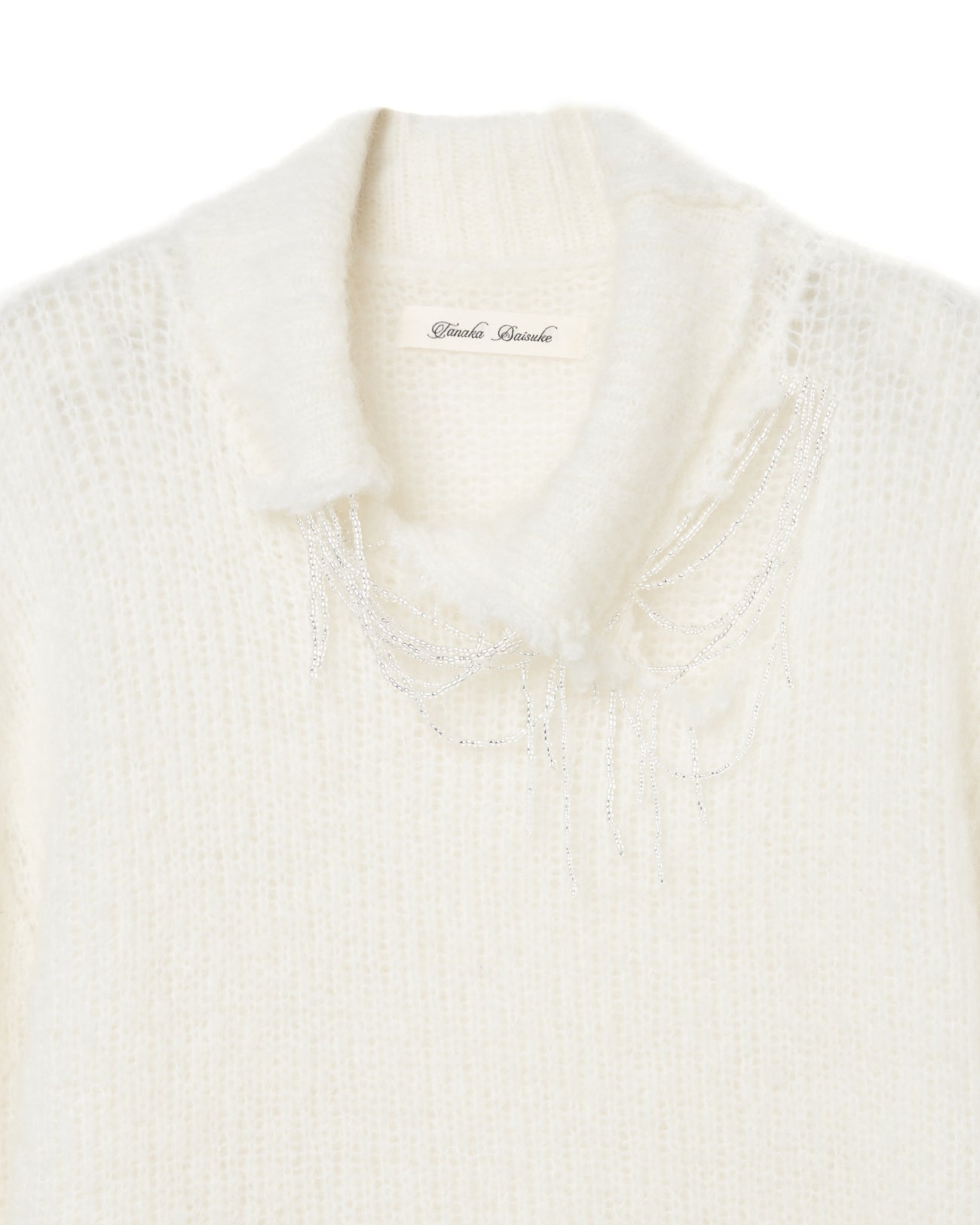 Shimmering damaged beads knit / Light damaged【Delivery in February 2026】