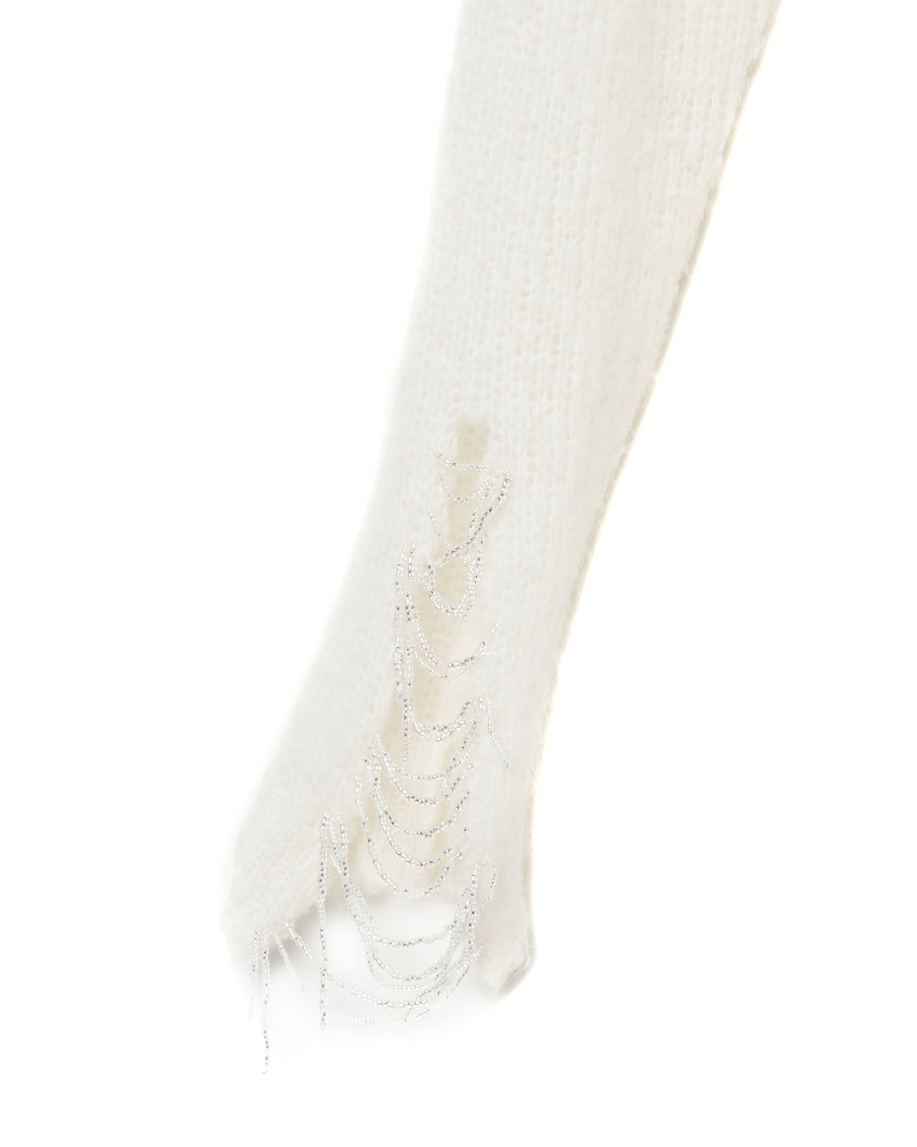 Shimmering damaged beads knit / Light damaged【Delivery in February 2026】