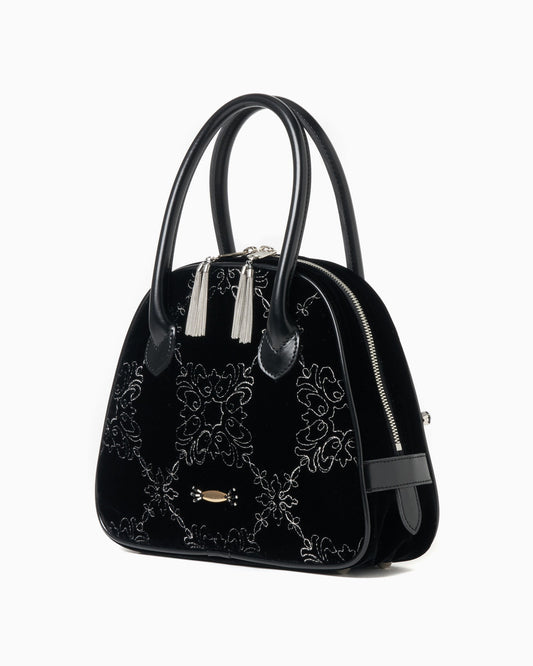 palace tiles velvet hand bag 【stock】