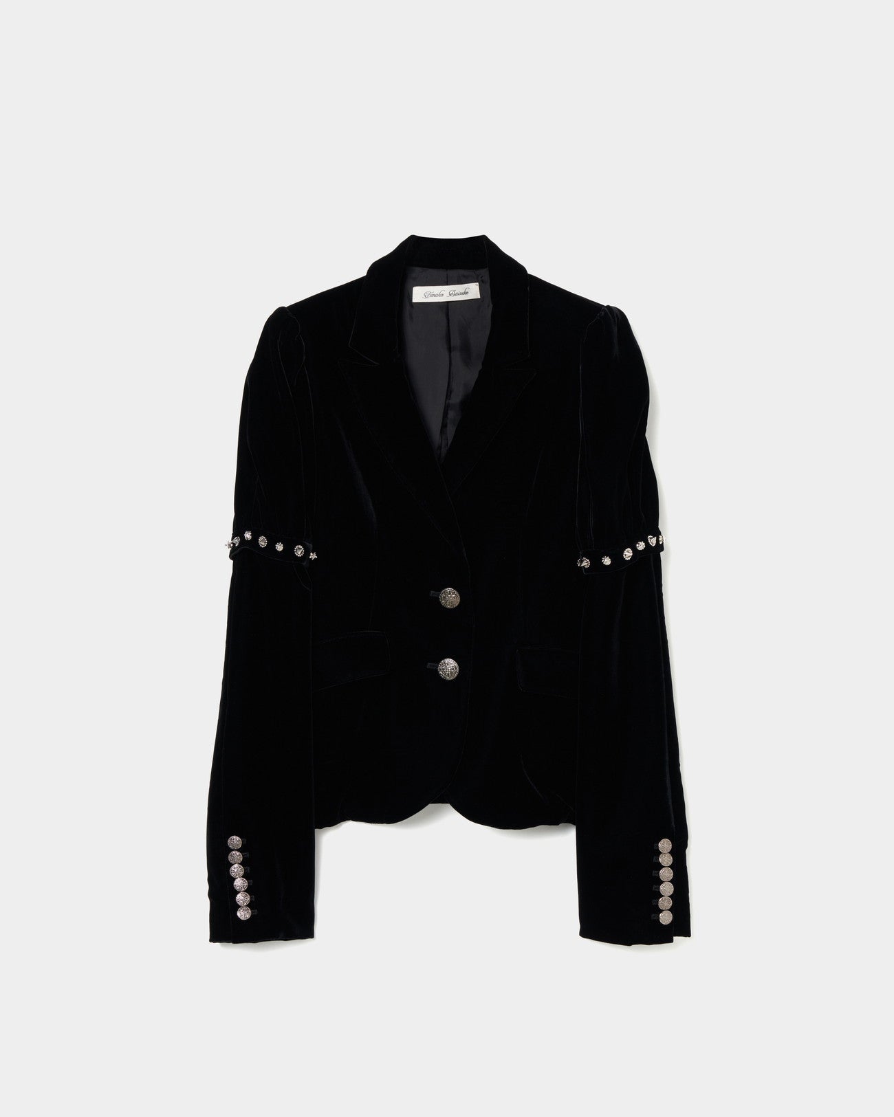 metallic parts velvet knight jacket【Delivery in August 2025】