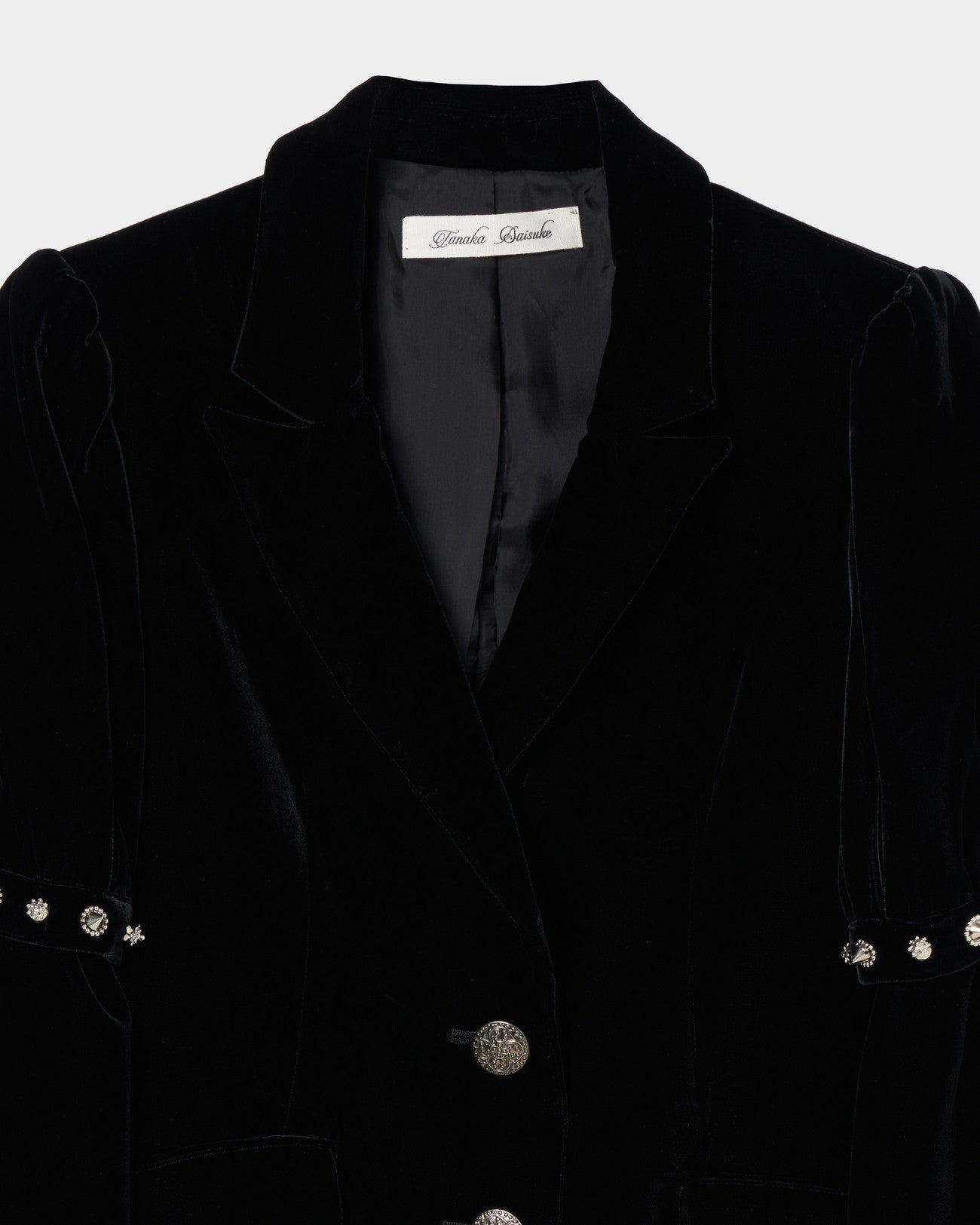 metallic parts velvet knight jacket【Delivery in August 2025】