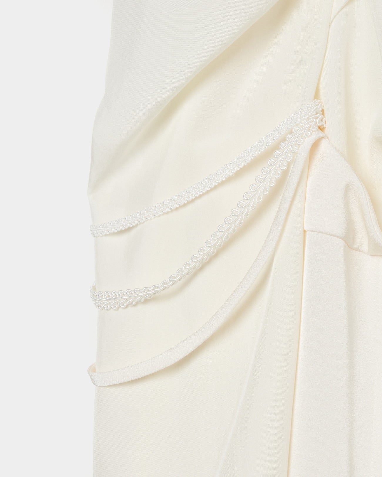 layered bra puff sleeve blouse White【stock】