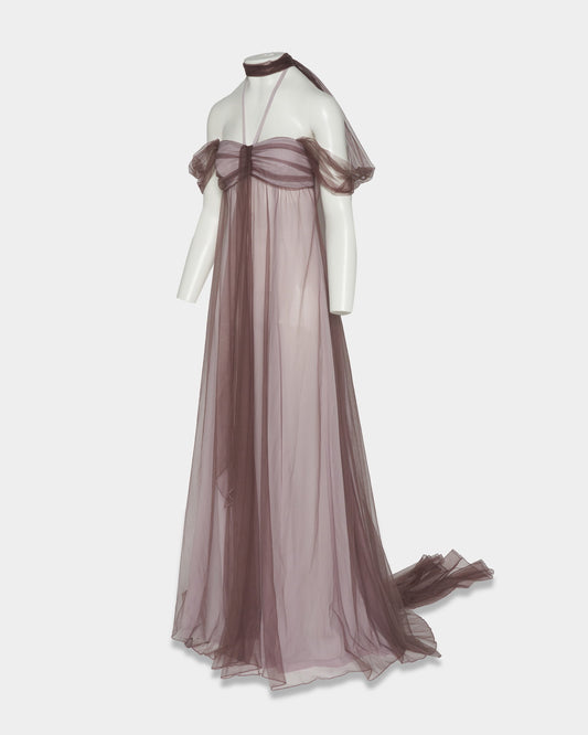 red rust tulle dress【Delivery in November 2025】