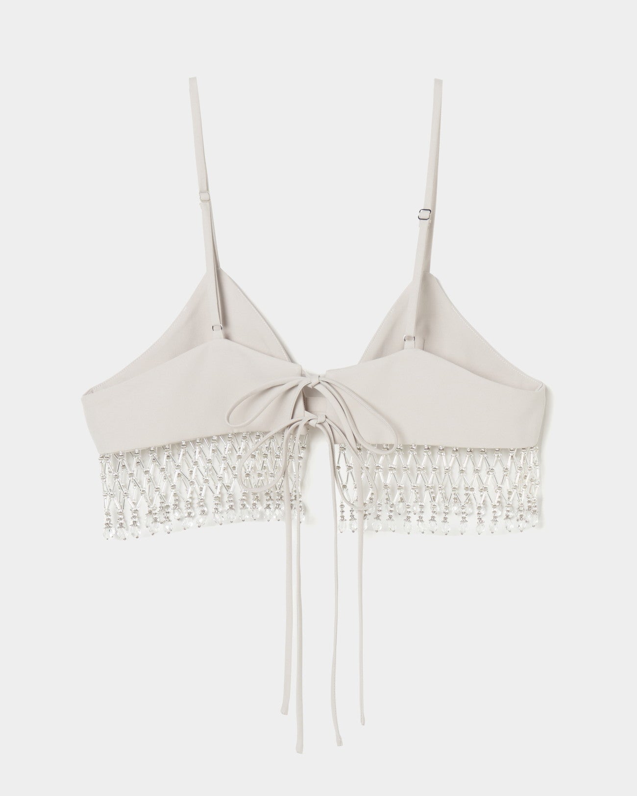 beads fringe bra Gray【stock】