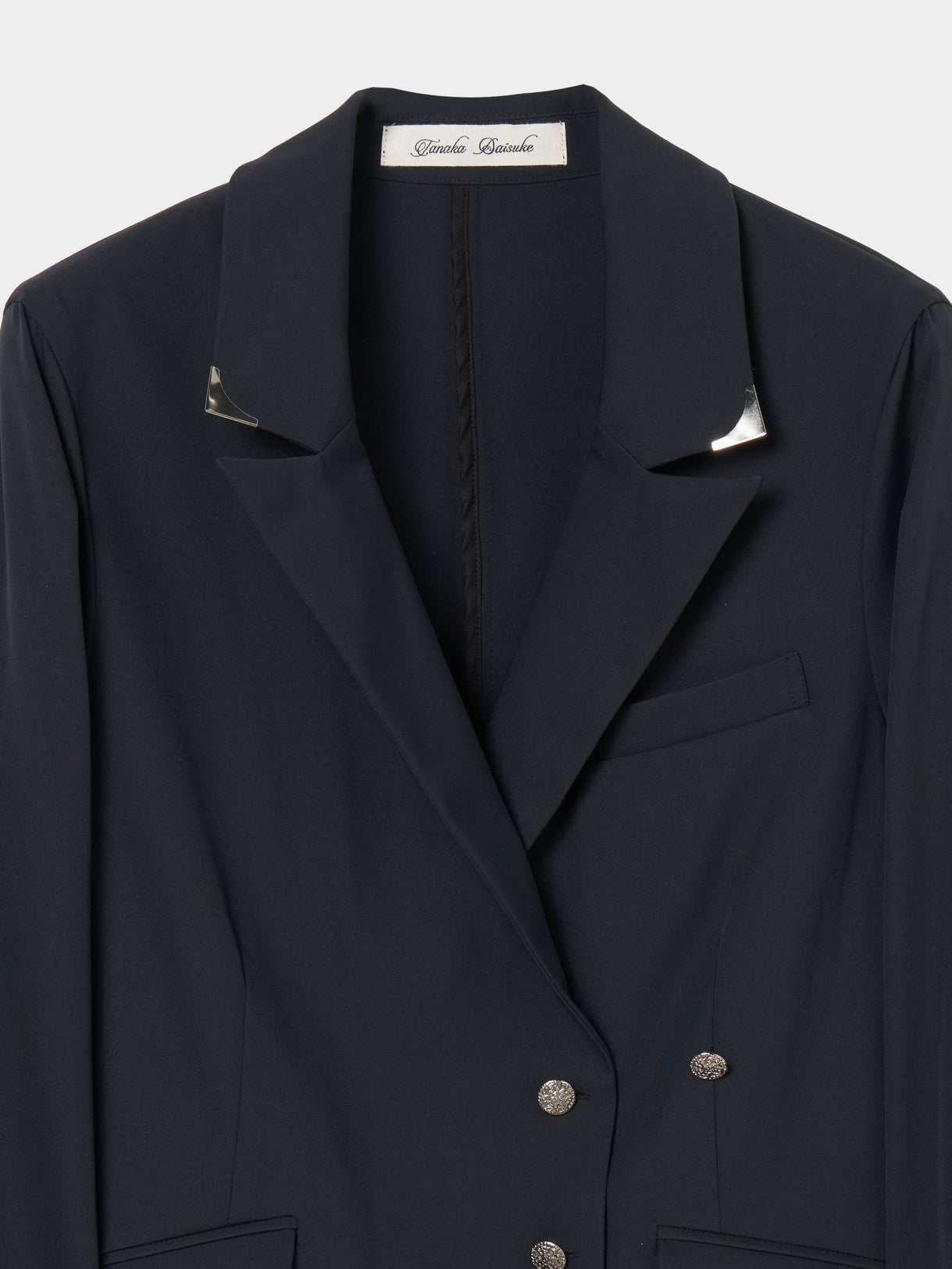 silver metal shirt jacket Black【Delivery in May 2025】