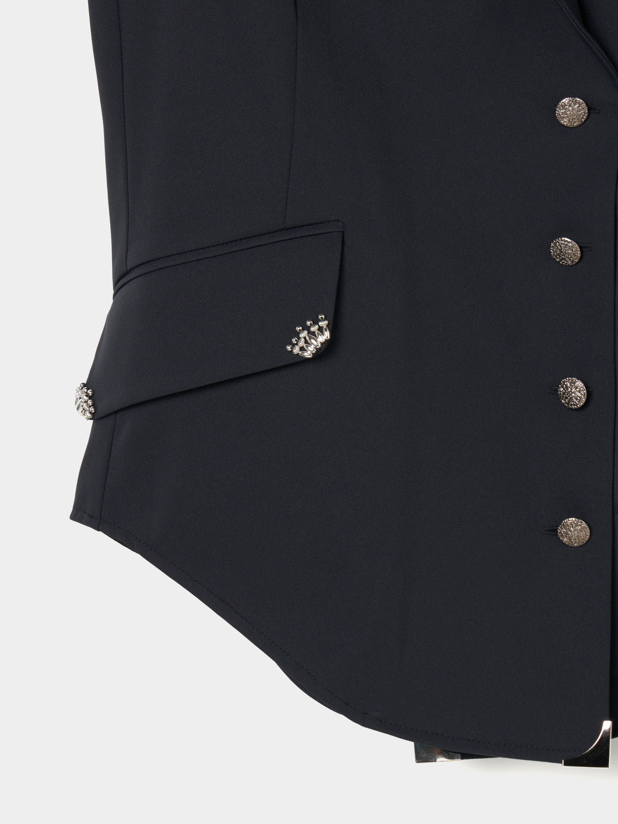 silver metal shirt jacket Black【Delivery in May 2025】