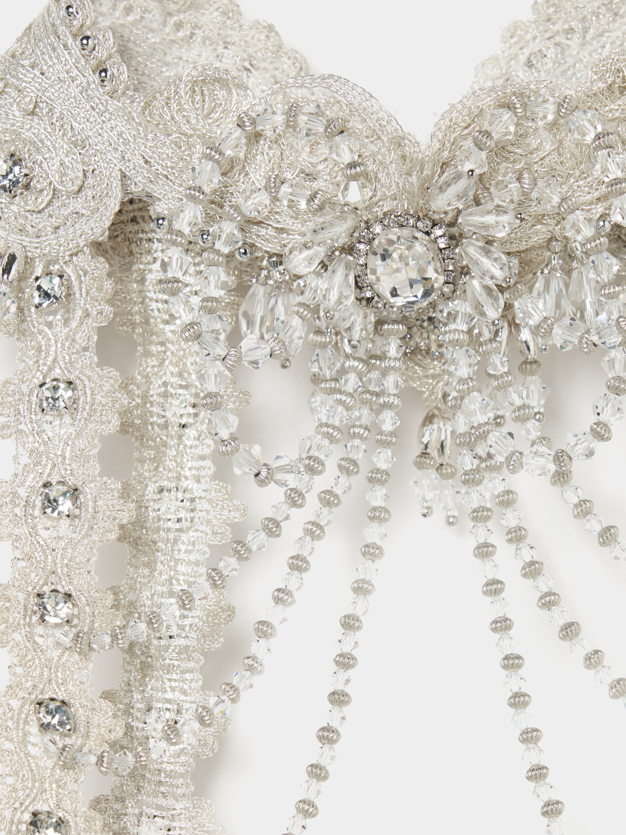 silver braid ribbon bustier【Delivery in August 2025】