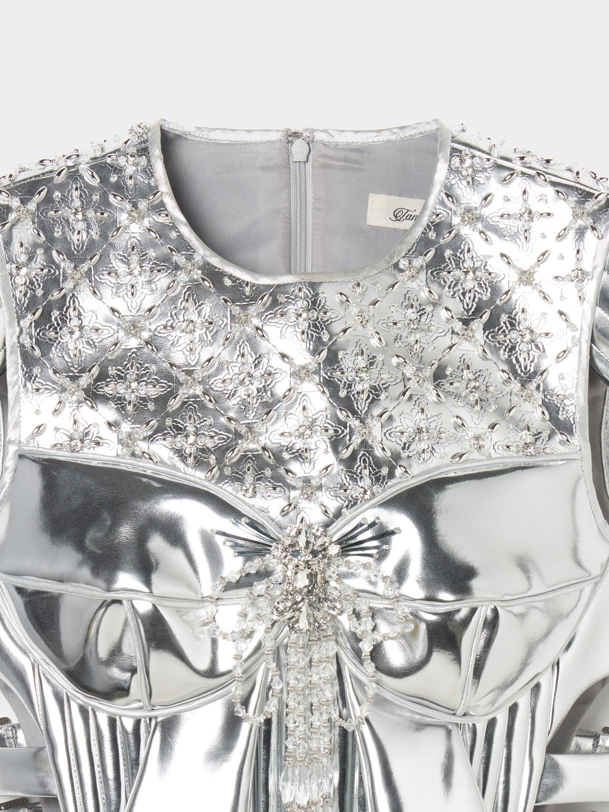 chest ribbon belted armor tops【Delivery in August 2025】