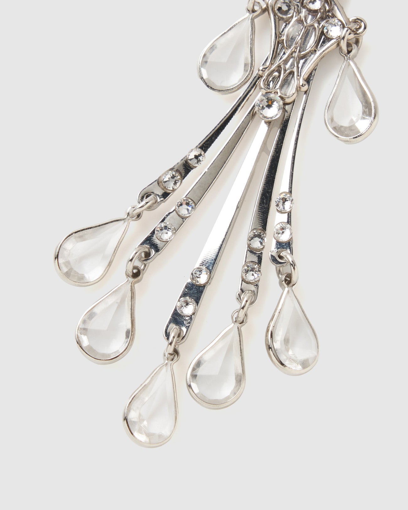 dropped shape silver earrings【Delivery in April 2025】
