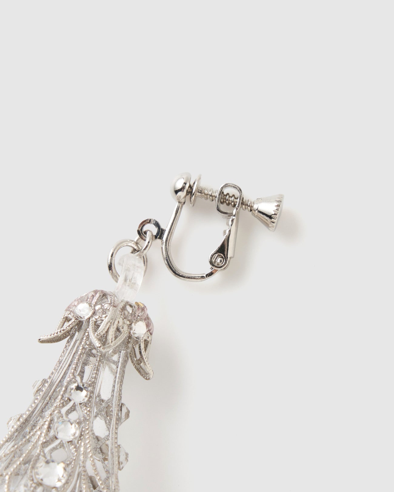 crystal stone silver earrings【Delivery in August 2025】