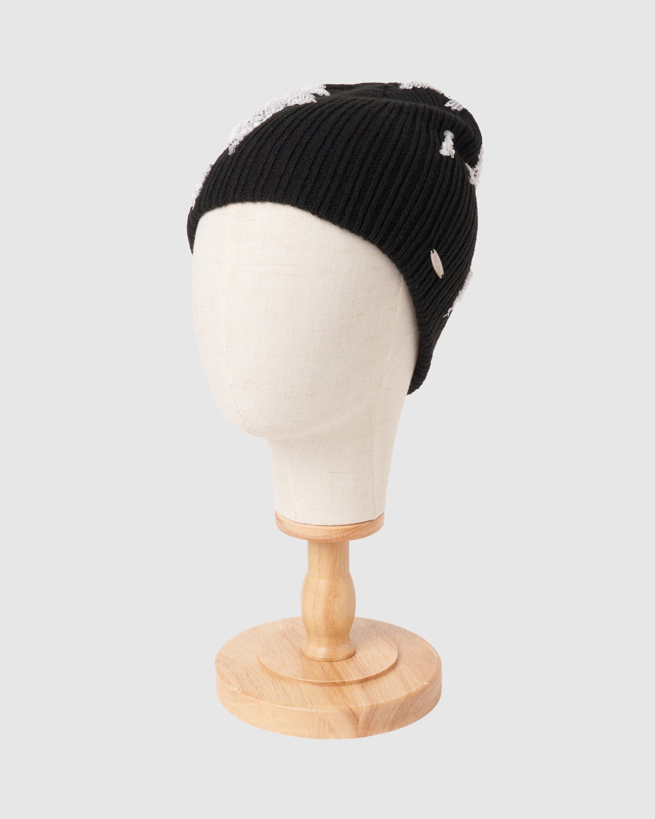 snow piles up beanie Black【Delivery in February 2025】