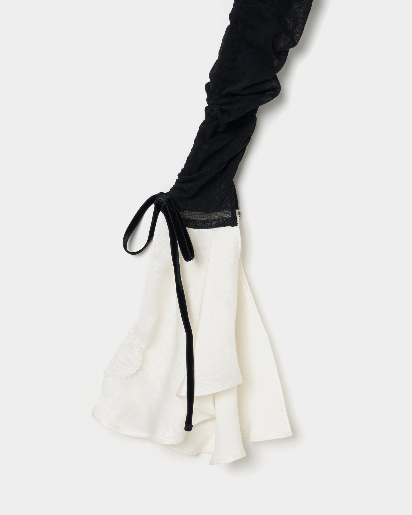 ruffle sleeve back open tulle tops【Delivery in August 2025】
