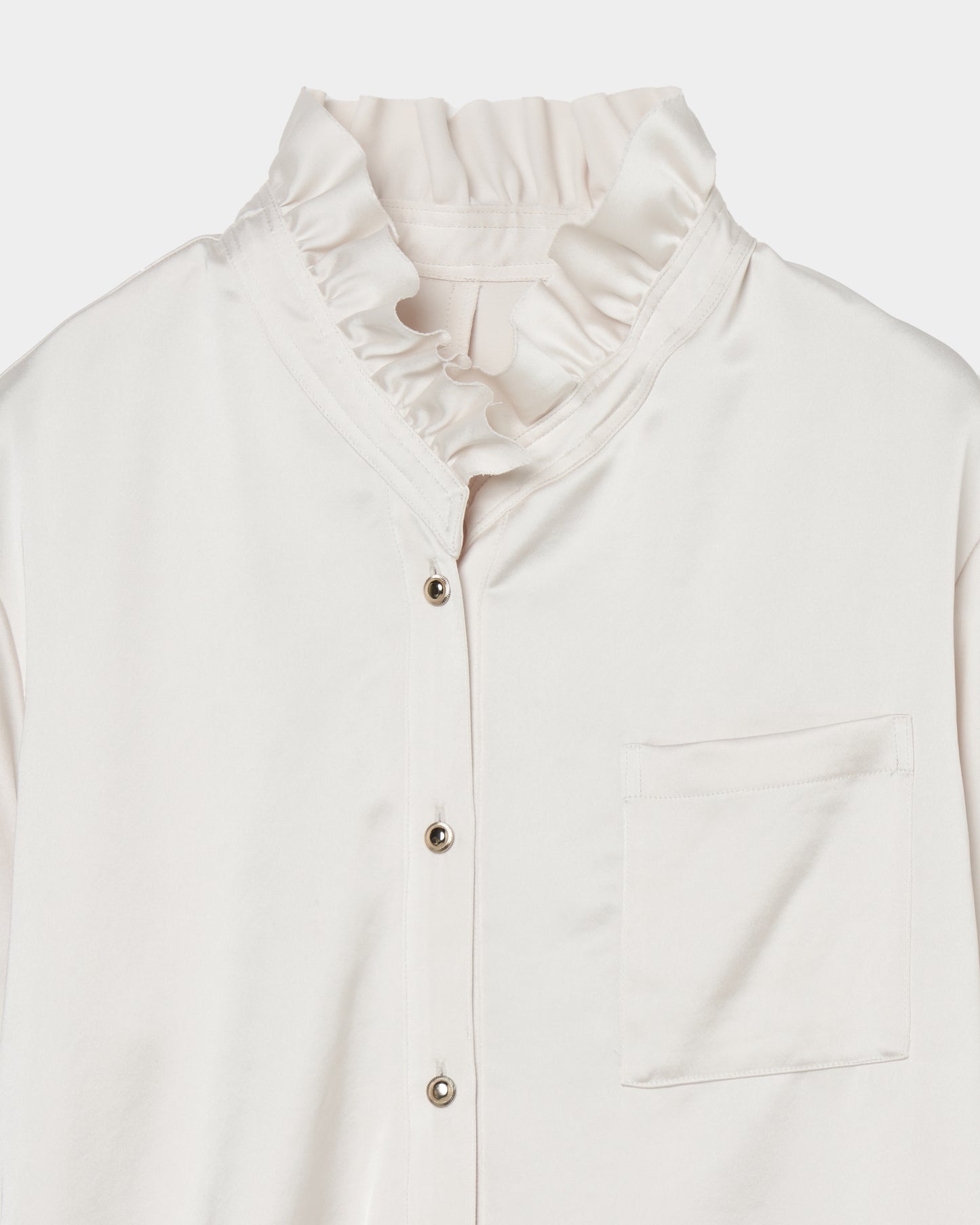 Asymmetry drawstring shirt【Delivery in August 2025】