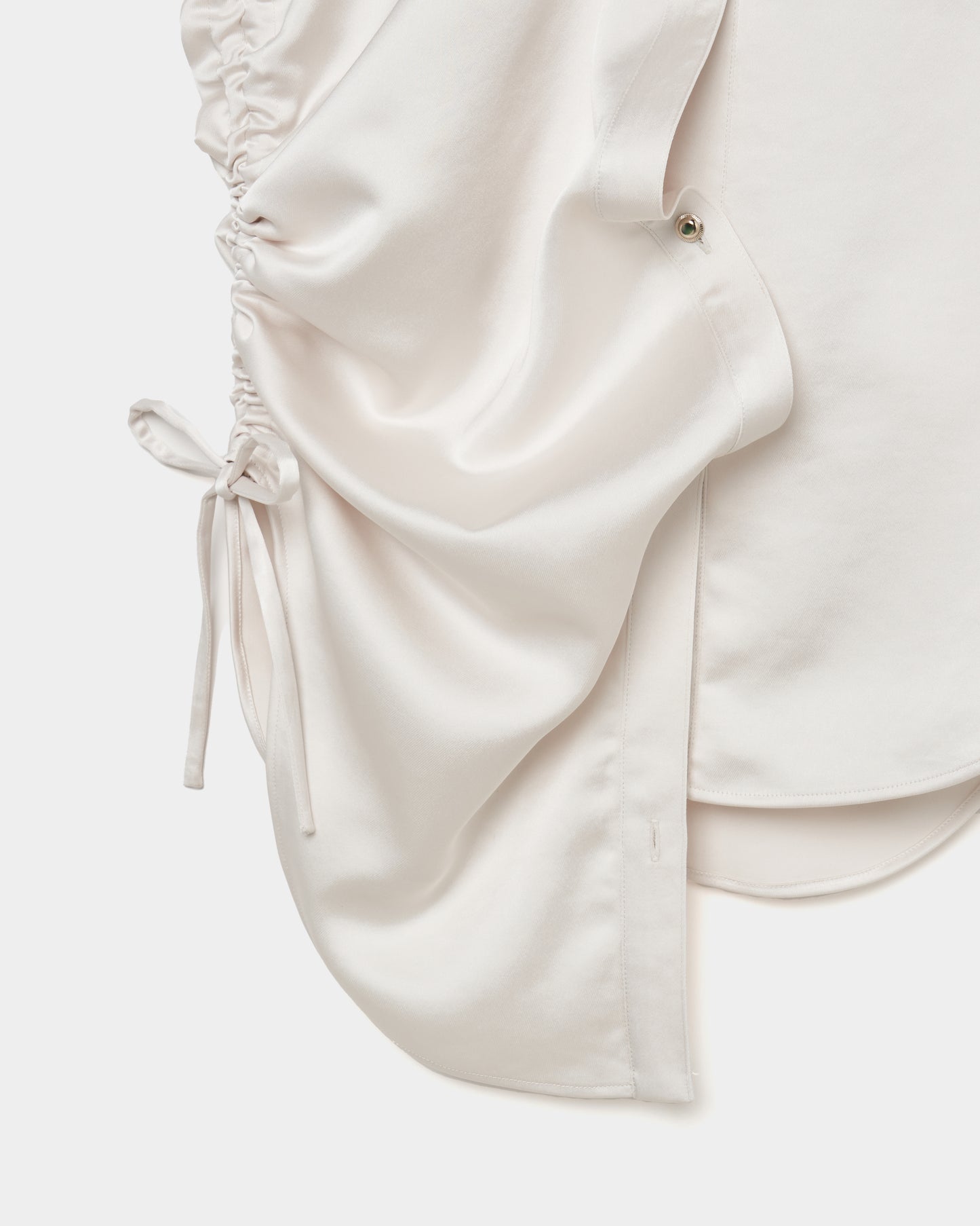 Asymmetry drawstring shirt【Delivery in August 2025】