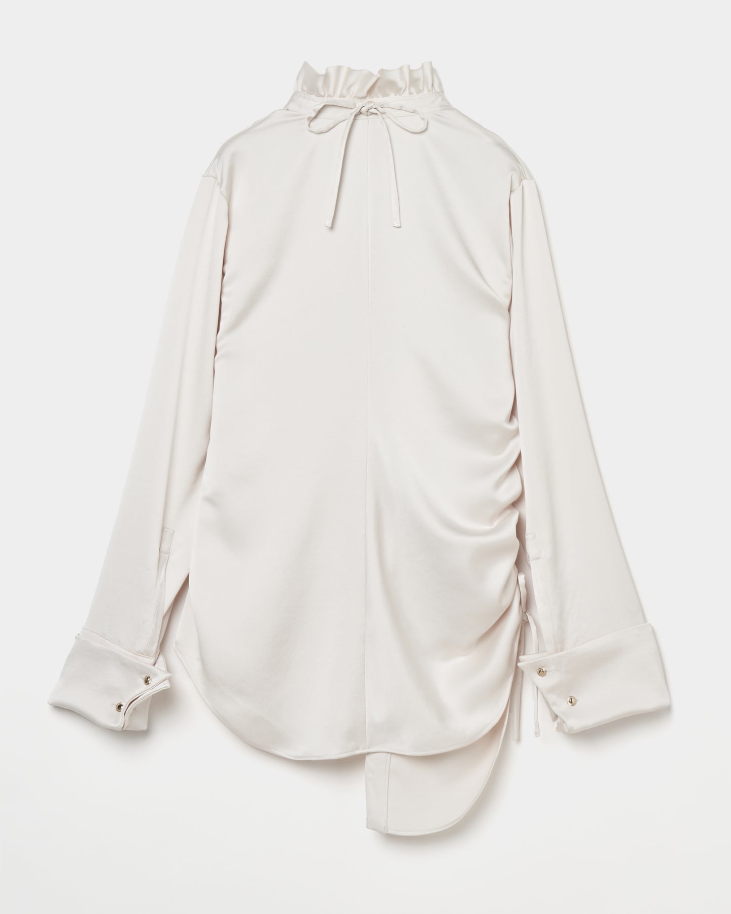 Asymmetry drawstring shirt【Delivery in August 2025】