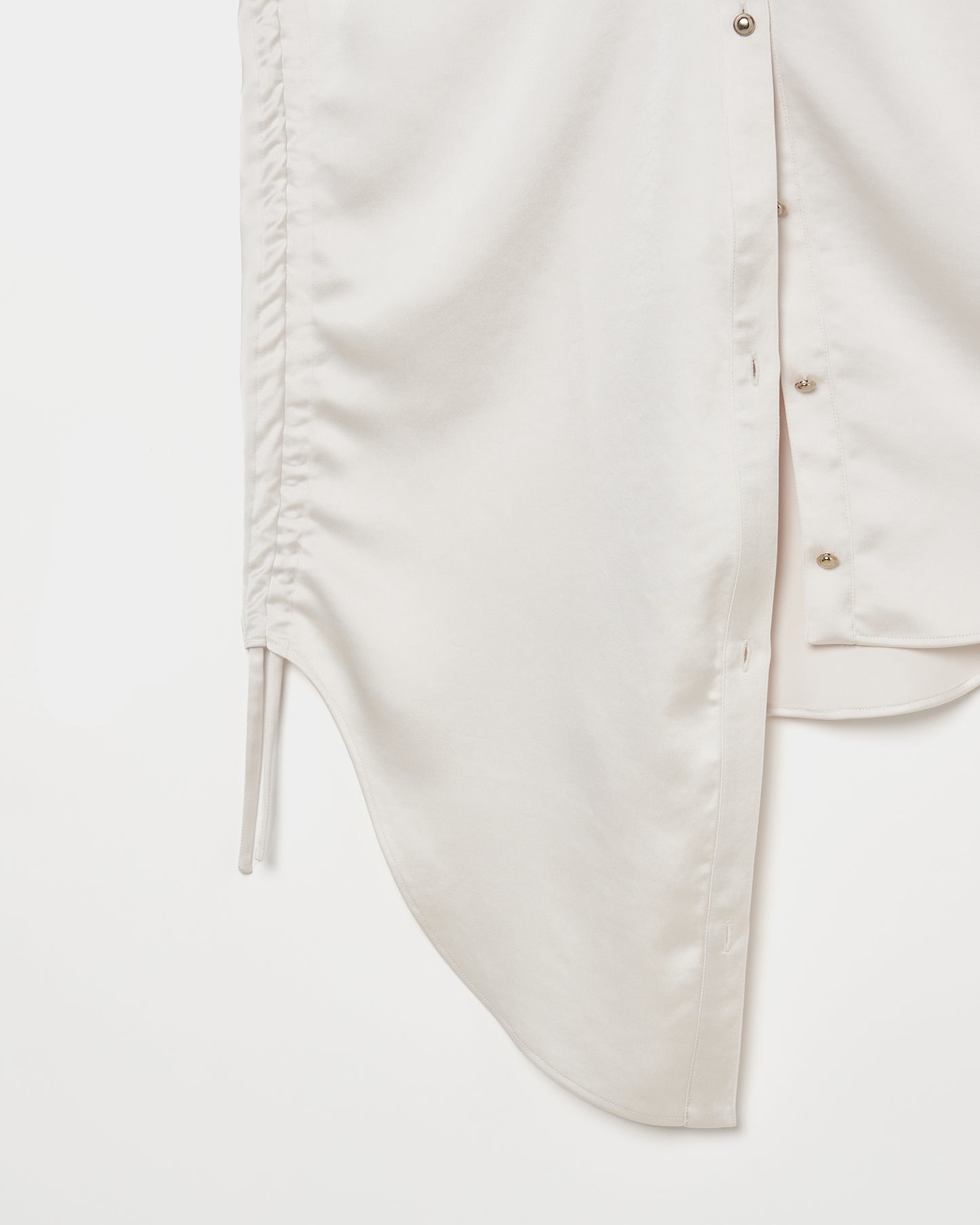 Asymmetry drawstring shirt【Delivery in August 2025】