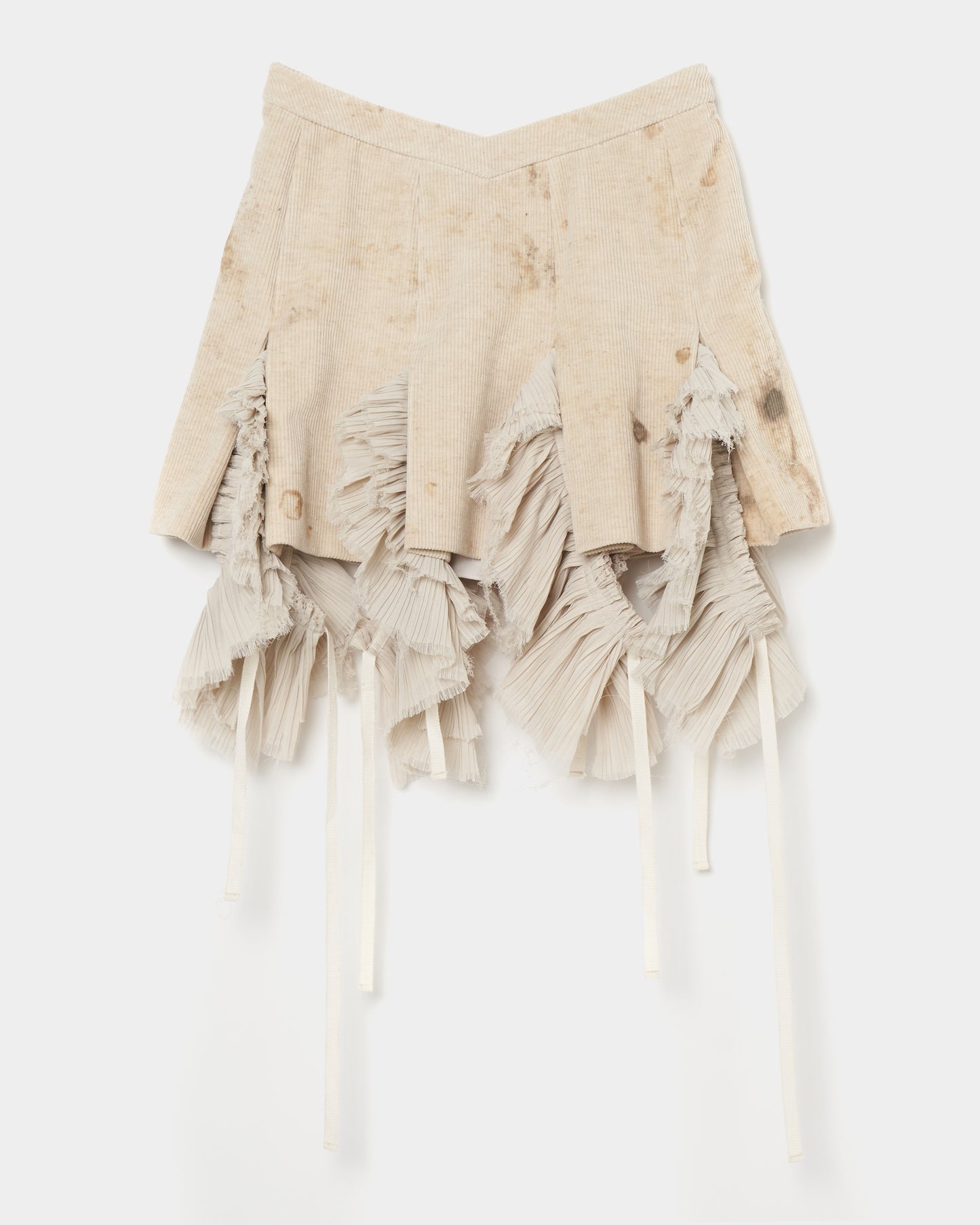 stain print frill pleated skirt【Delivery in September 2025】