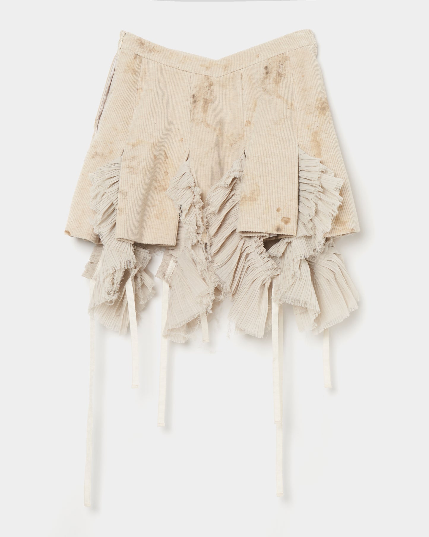 stain print frill pleated skirt【Delivery in September 2025】