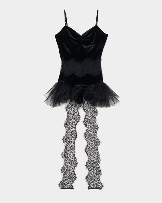 velour lace body suit【Delivery in February 2026】