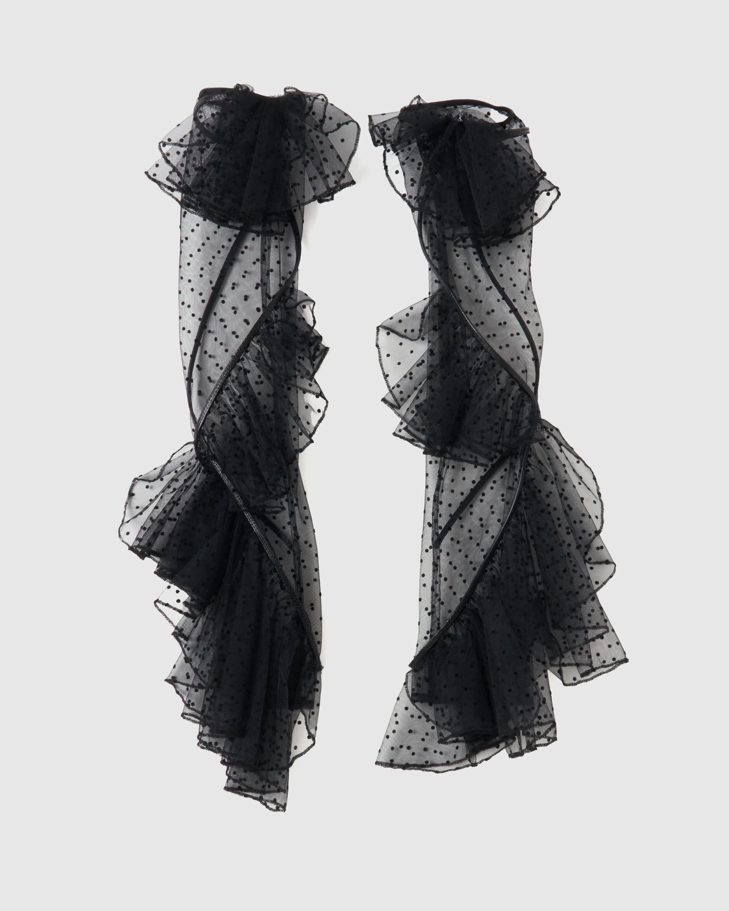 dot tulle leather ribbon cami dress【Delivery in February 2026】