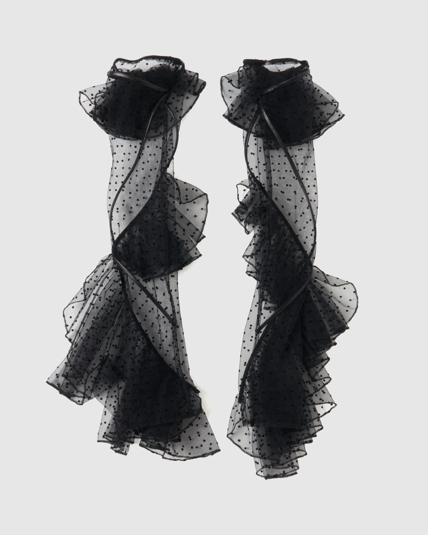 dot tulle leather ribbon cami dress【Delivery in February 2026】