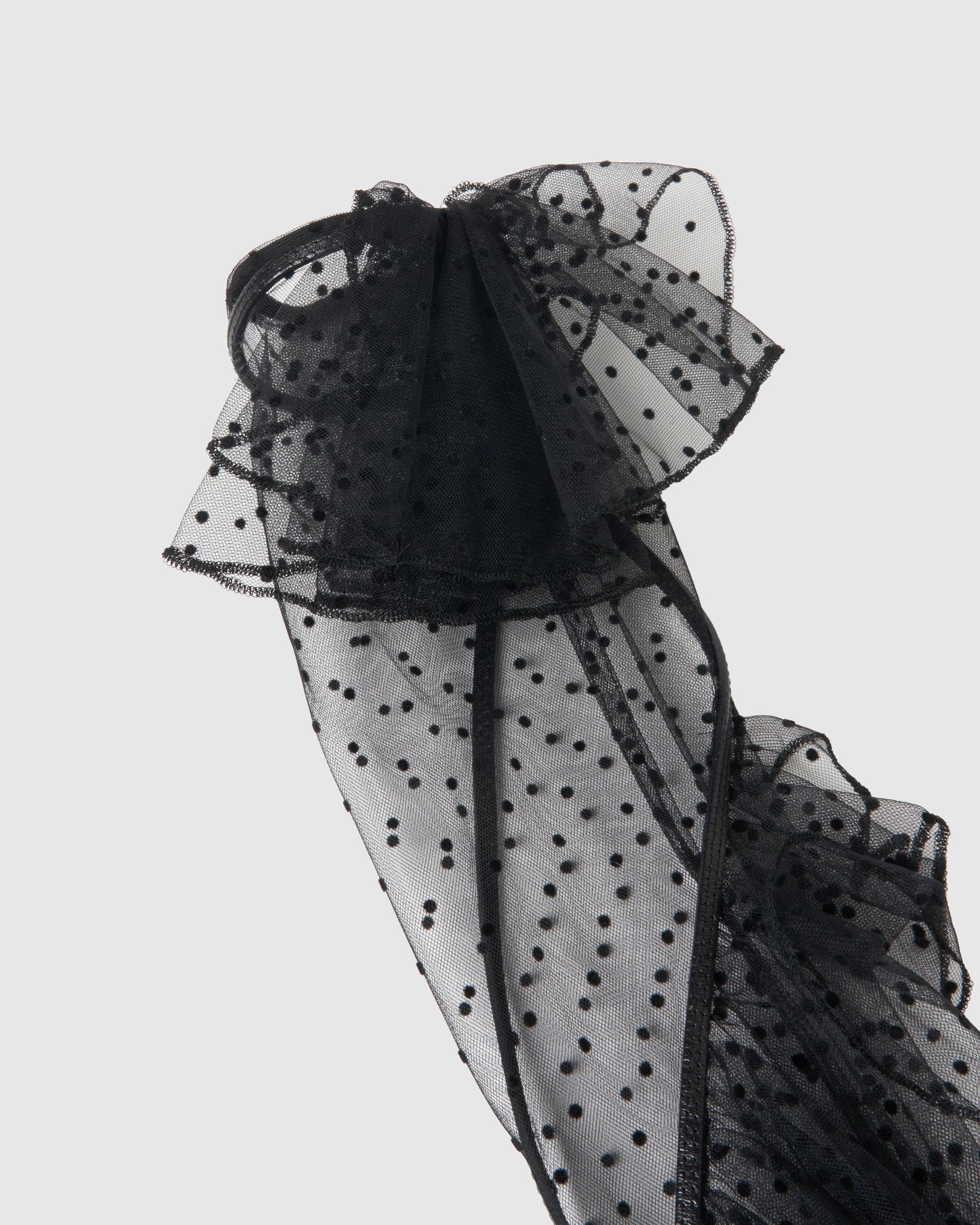 dot tulle leather ribbon cami dress【Delivery in February 2026】