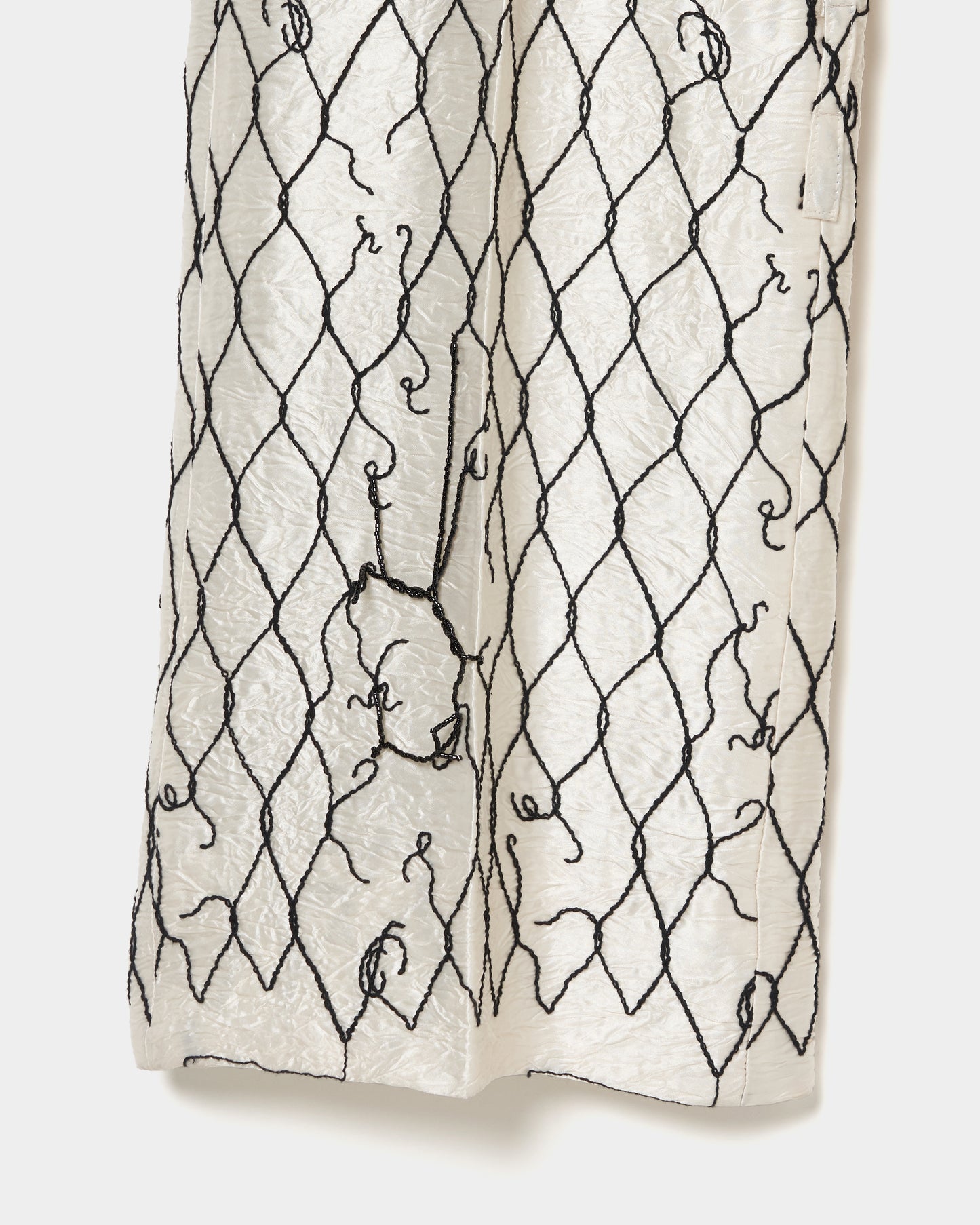 damaged fence beads embroidery pants【Delivery in September2025】
