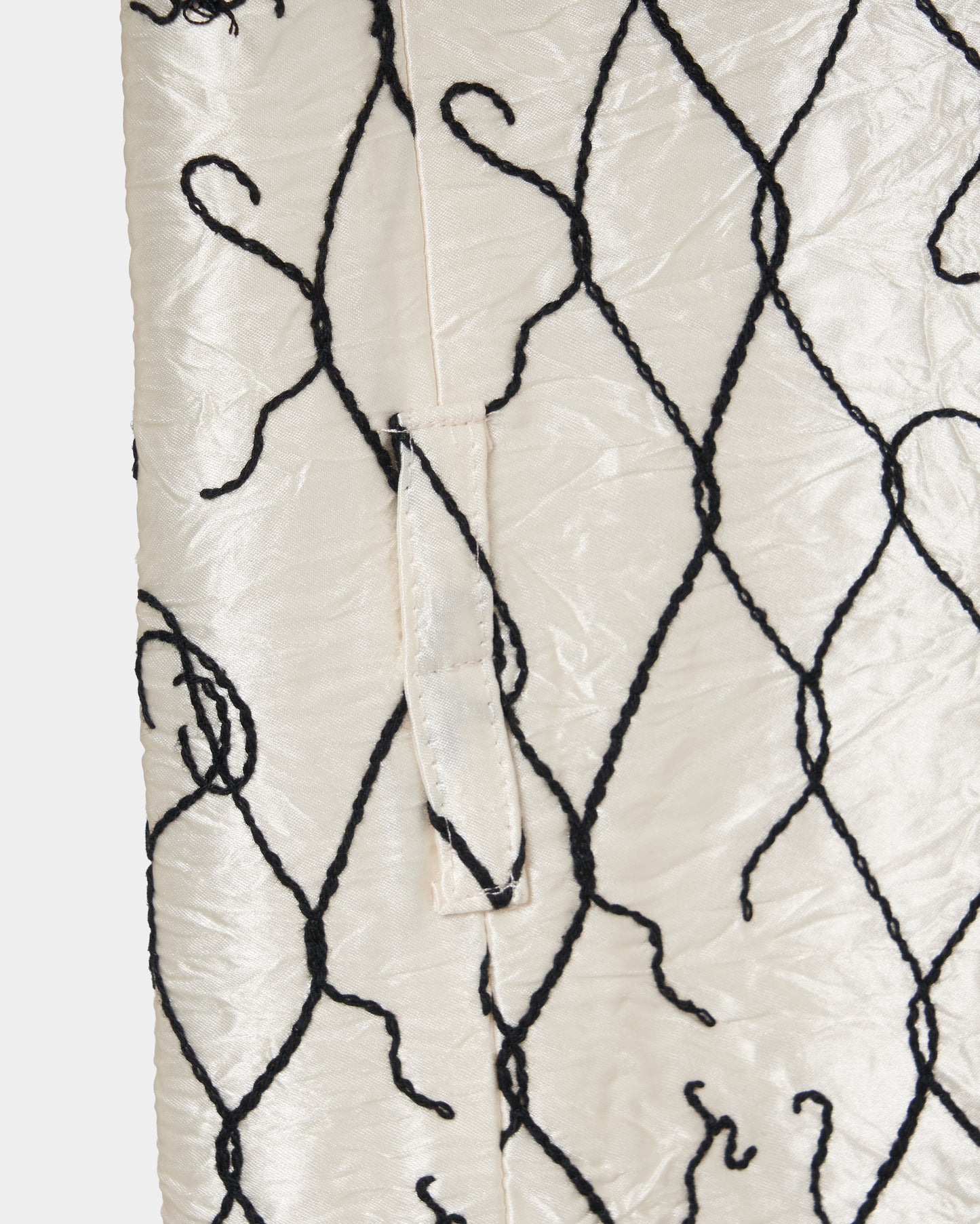 damaged fence beads embroidery pants【Delivery in February 2026】