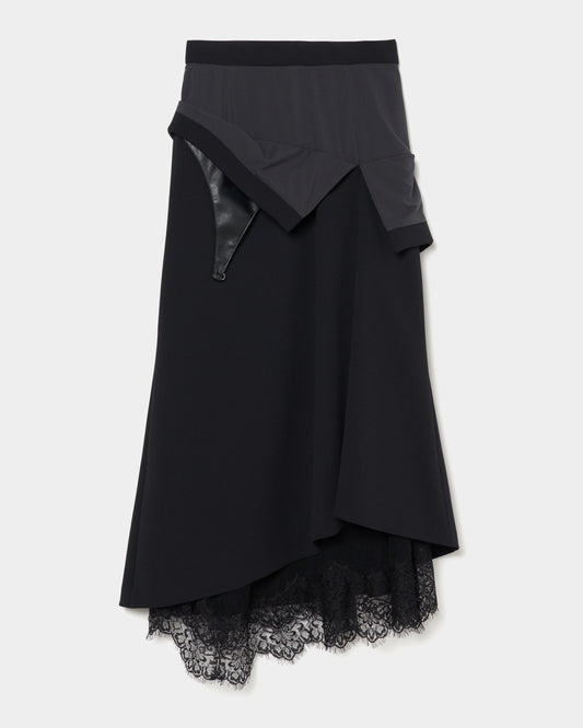 turned up lace skirt【stock】