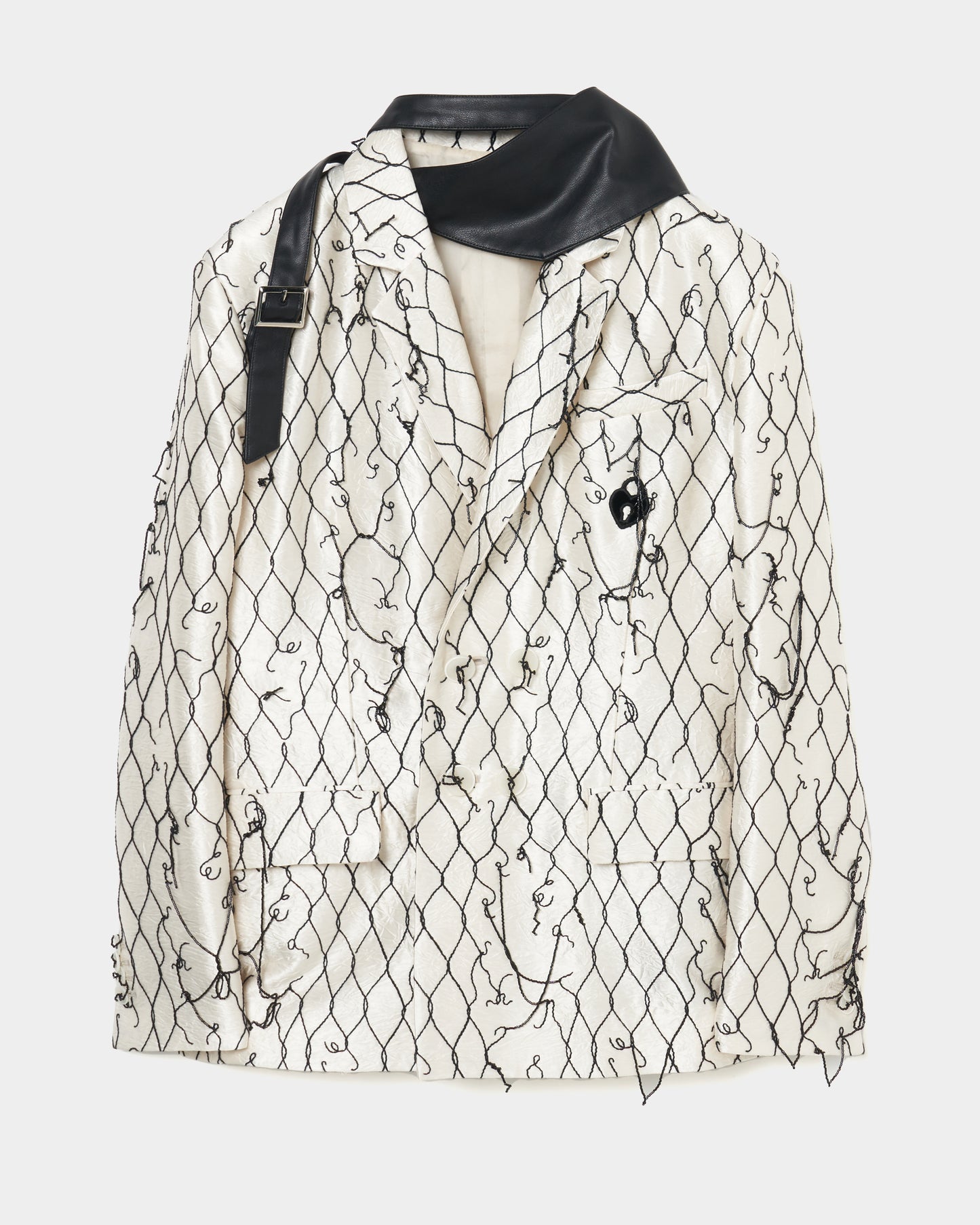 damaged fence beads embroidery jacket【Delivery in September 2025】