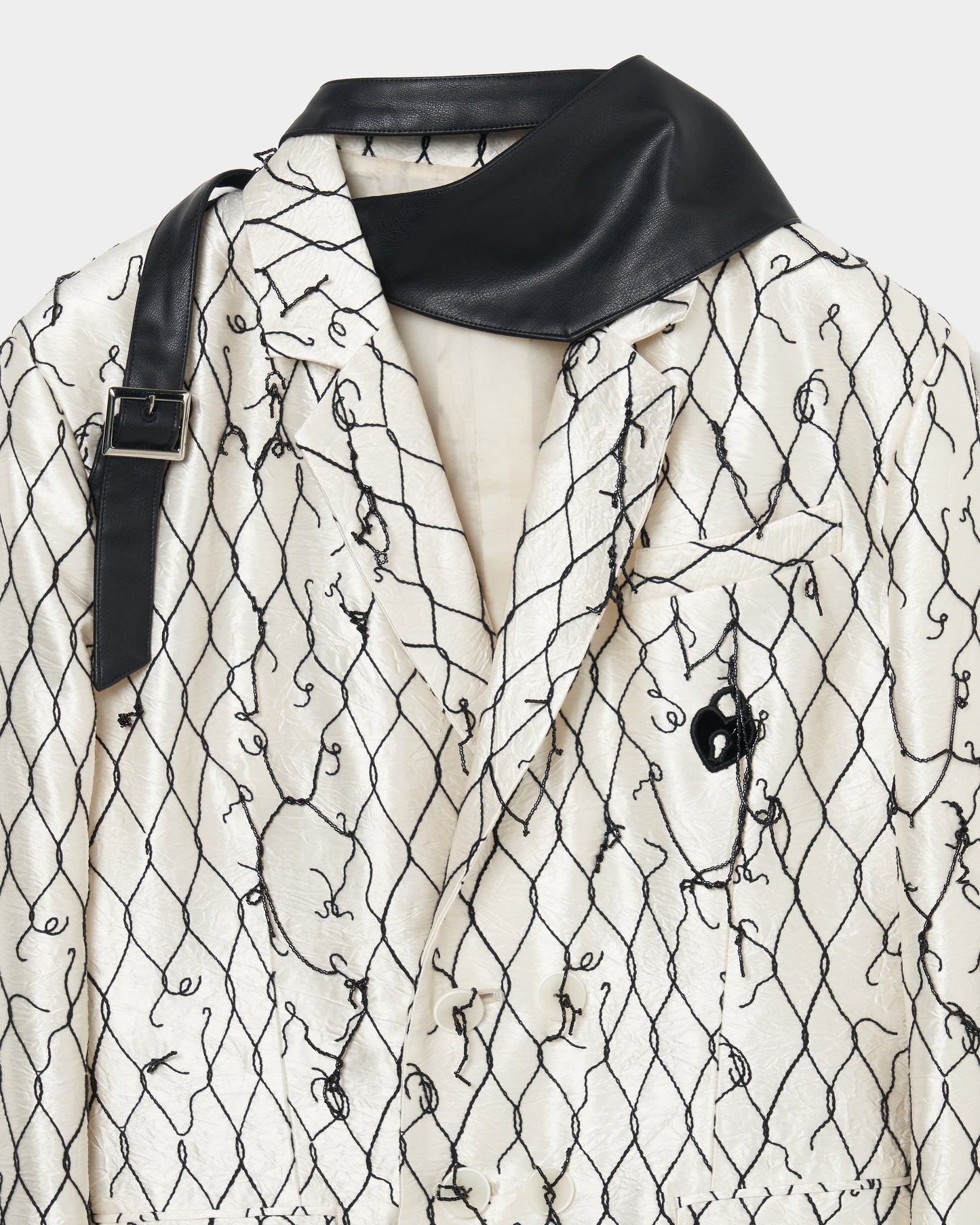 damaged fence beads embroidery jacket【Delivery in September 2025】