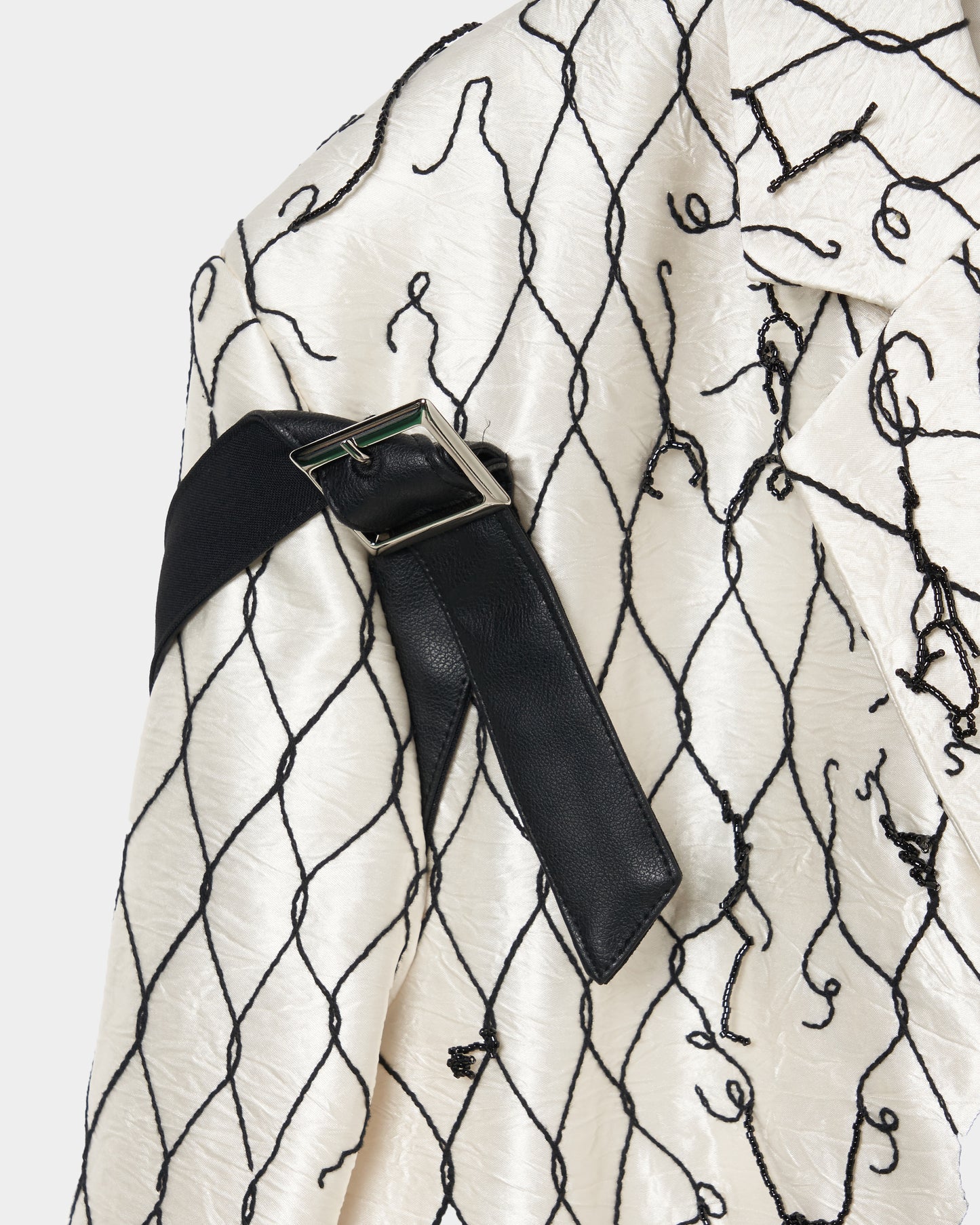 damaged fence beads embroidery jacket【Delivery in September 2025】