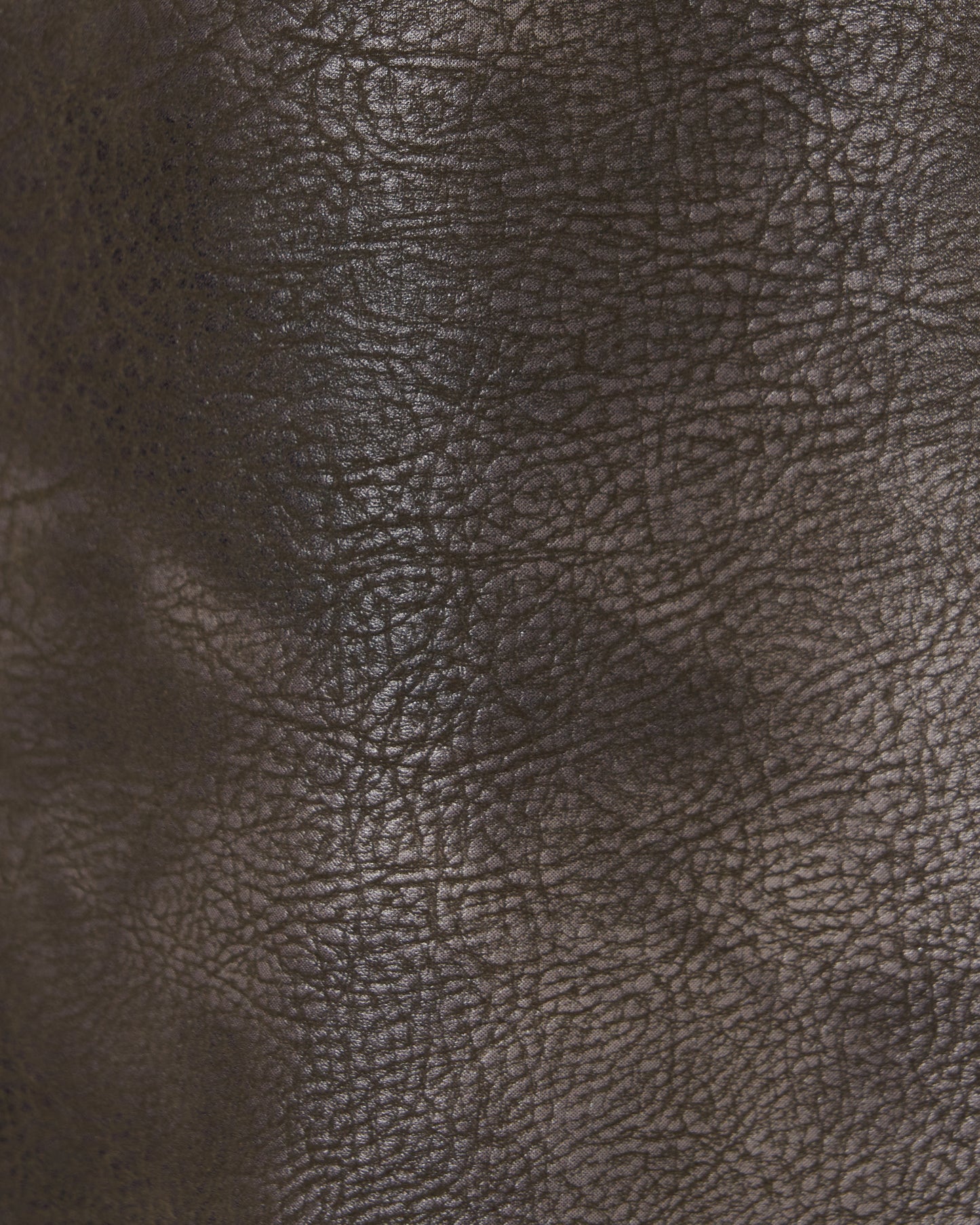 fade leather hook shirt jacket Charcoal brown【stock】