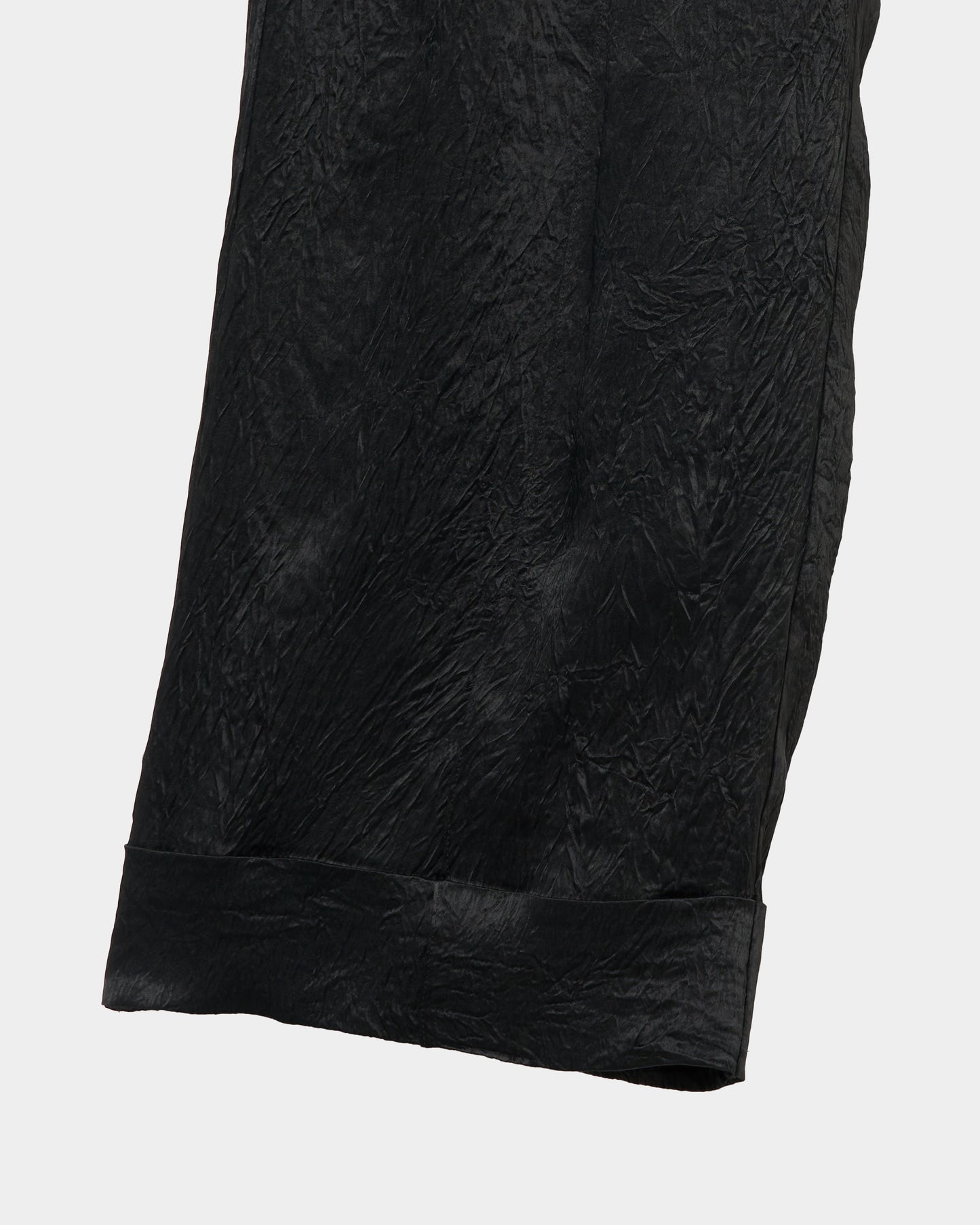 double long ribbon satin pants Black【Delivery in July 2025】