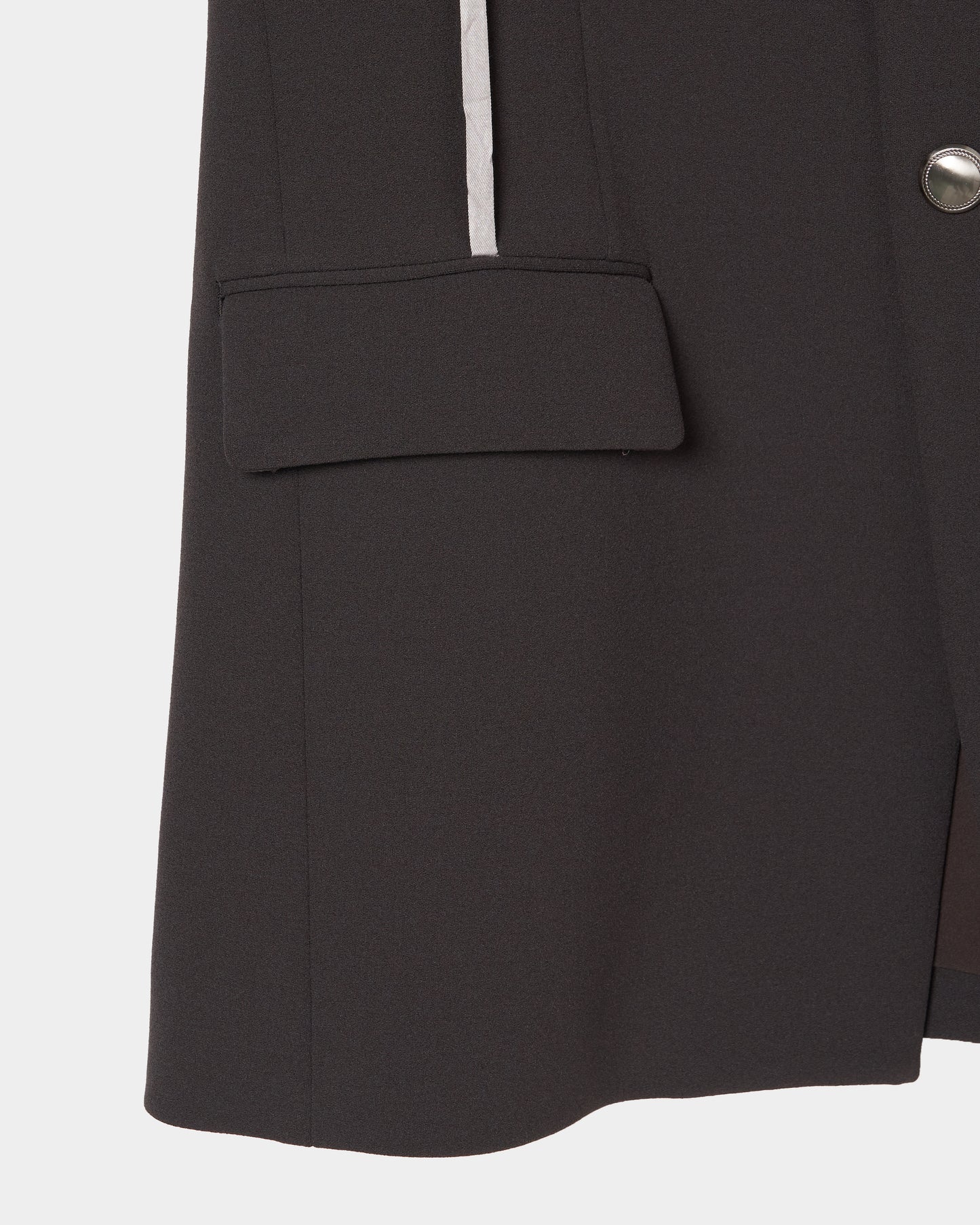 garter collar peaked lapel jacket Charcoal brown【Delivery inJuly 2025】